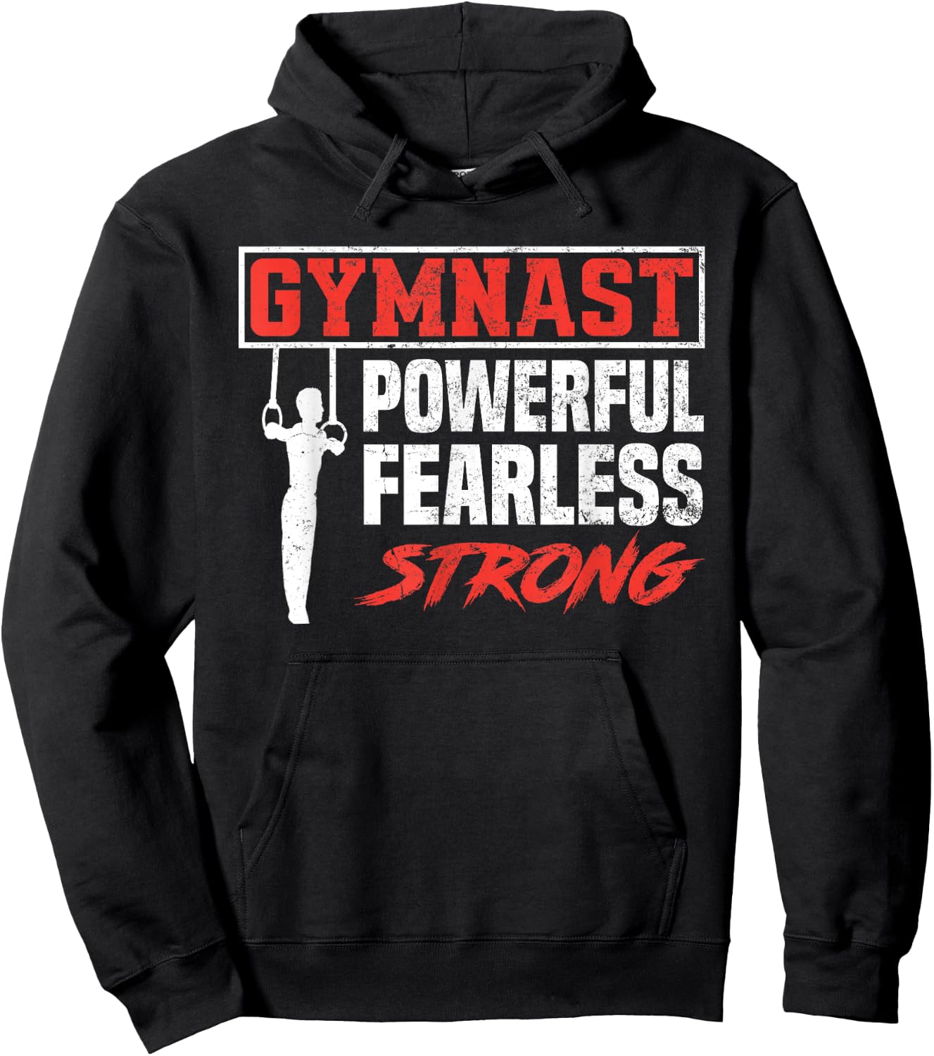 Boys Gymnastics Sports Strong Funny Gymnast Hoodie - Hoodie | Black