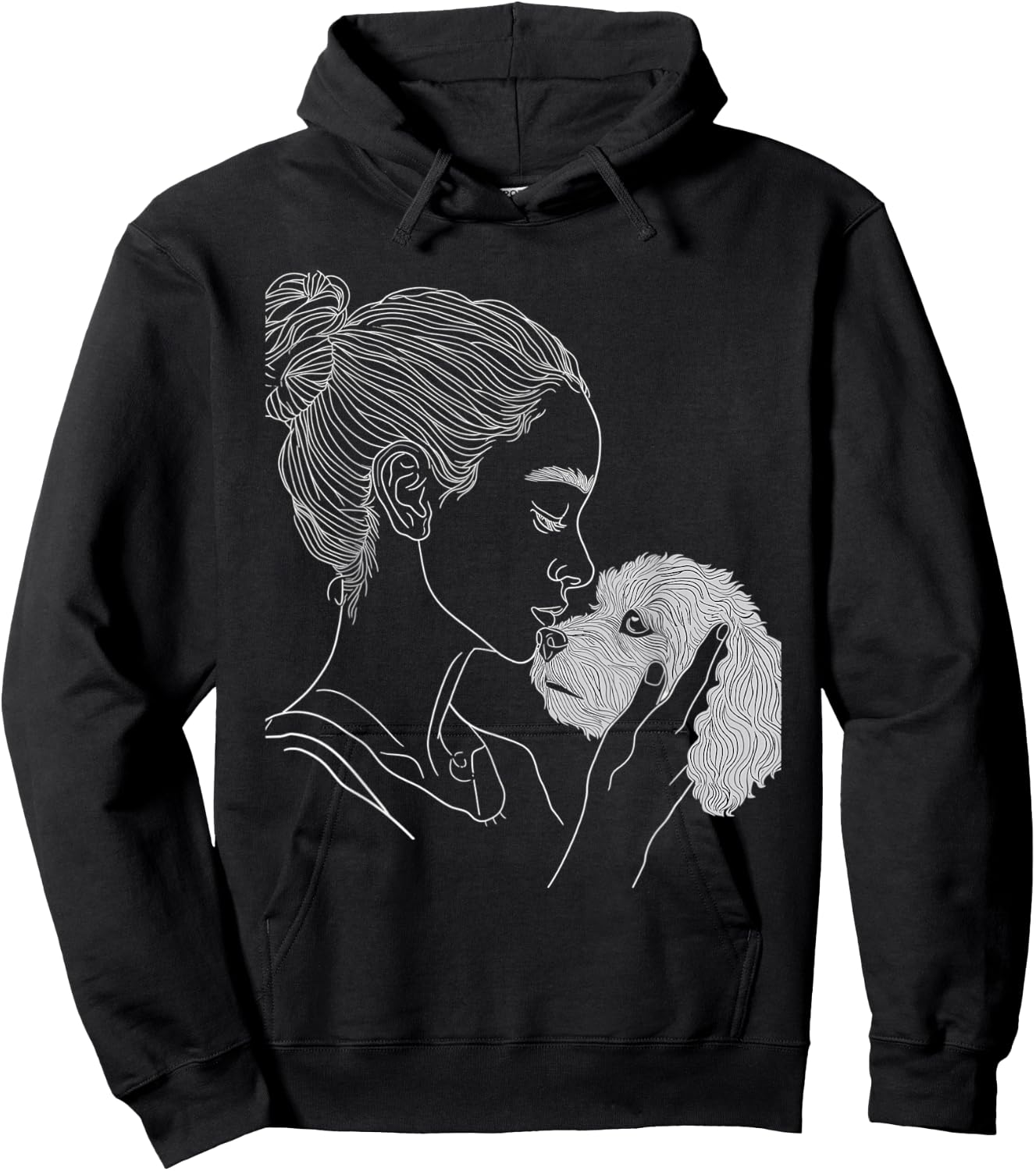 Bichon Frise Dog Mom Dog Art Mother's Day Hoodie - Hoodie | Black