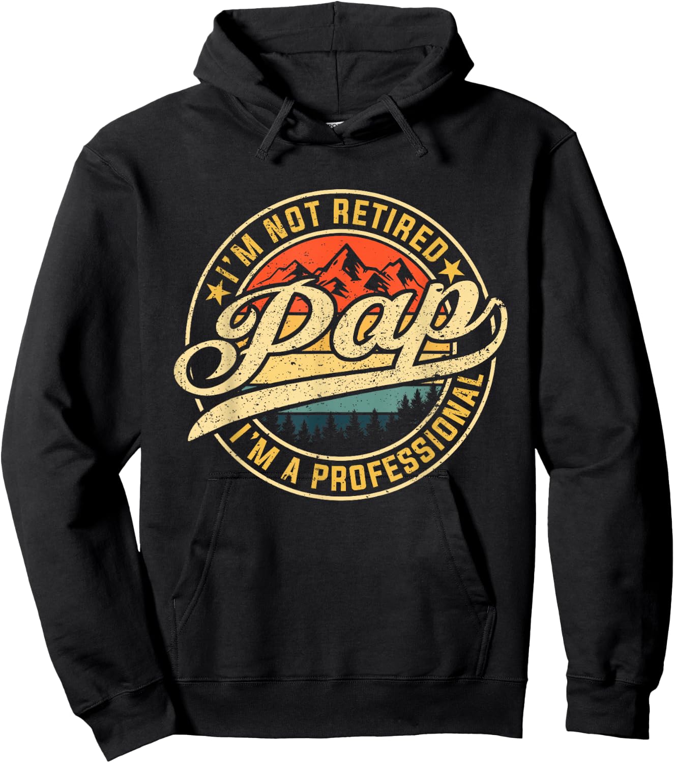 I'm Not Retired I'm A Professional Pap Funny Father's Day Hoodie - Hoodie | Black