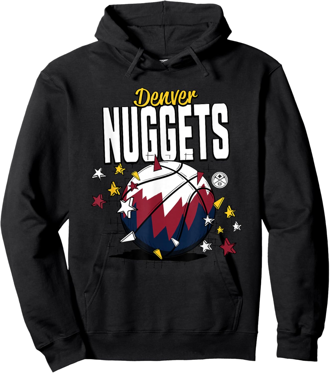 NBA Denver Nuggets Basketball Doodle Stars Hoodie - Hoodie | Black