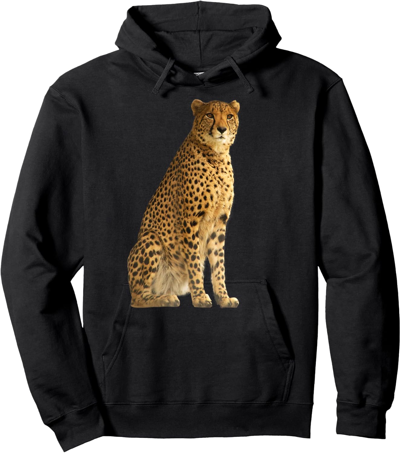 Cheetah Predatory Cat Africa Cat Wild Illustration Women Kids Hoodie - Hoodie | Black