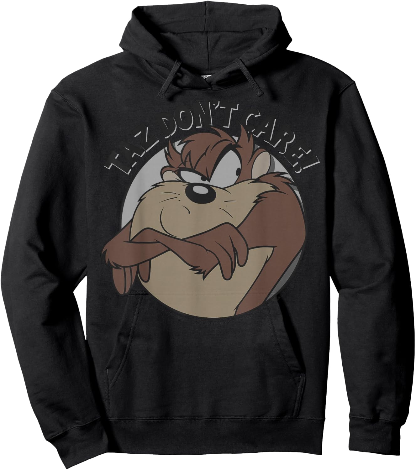 Looney Tunes Taz Don't Care Portrait Hoodie - Hoodie | Black