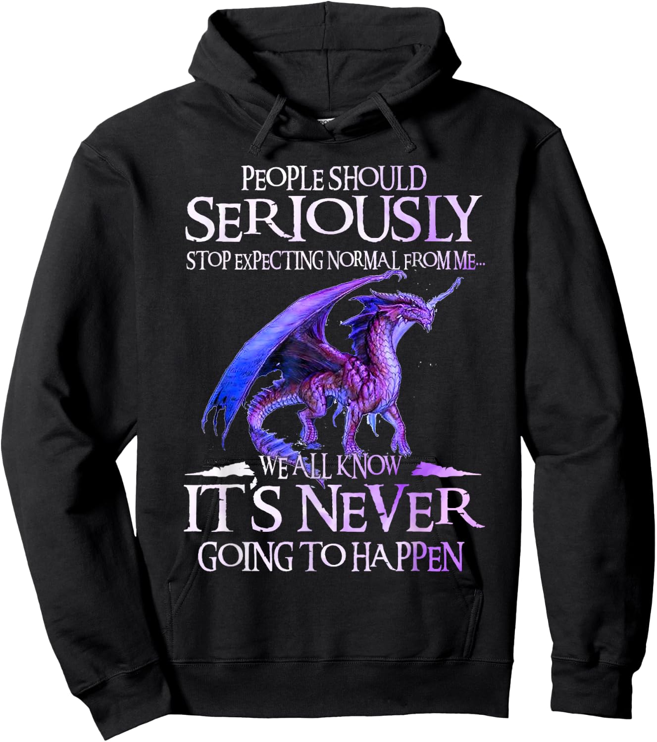 Dragon Seriously Dragon Shirt Hoodie - Hoodie | Black