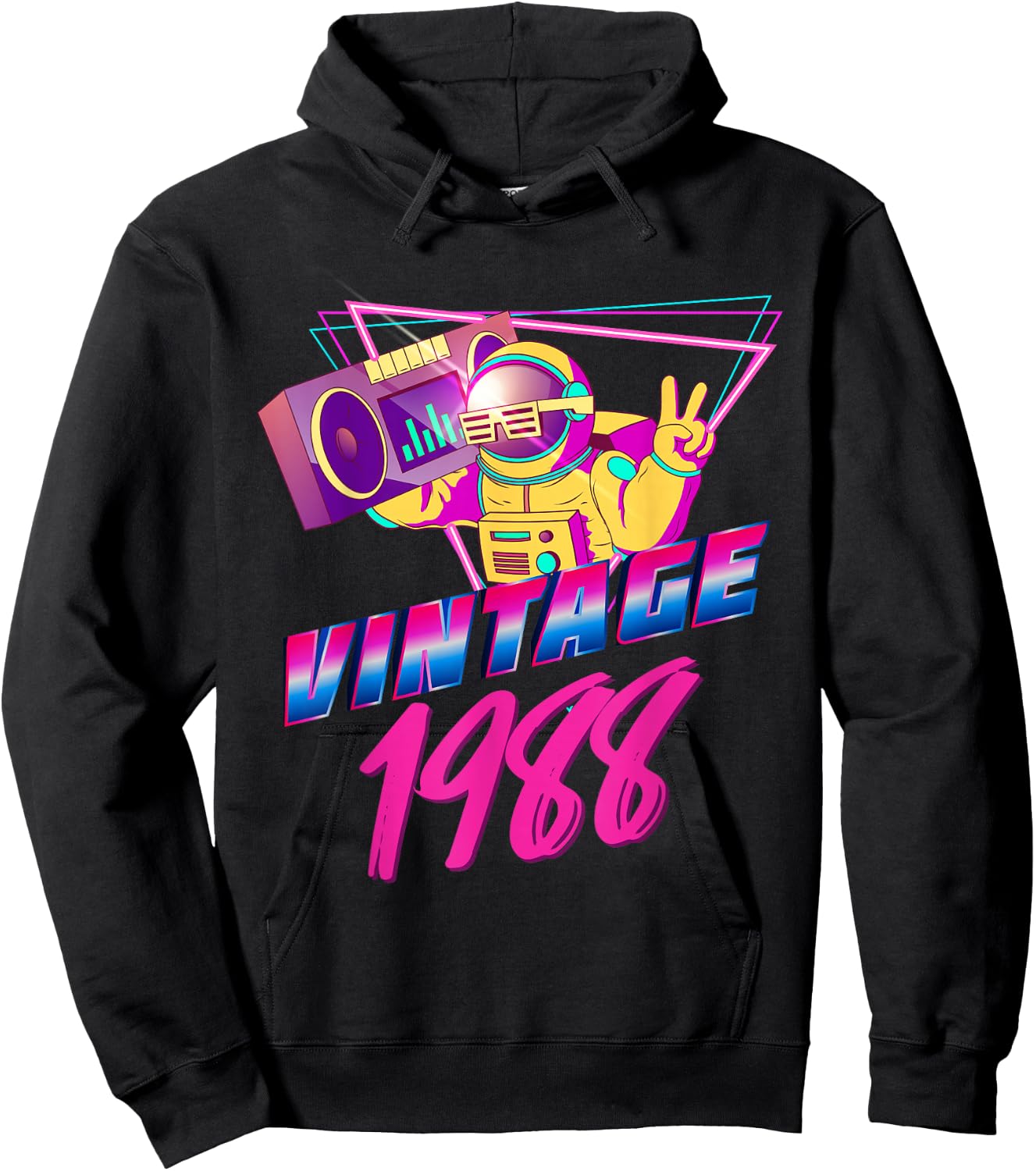 34th Birthday Gift - Vintage 1988 Hoodie - Hoodie | Black