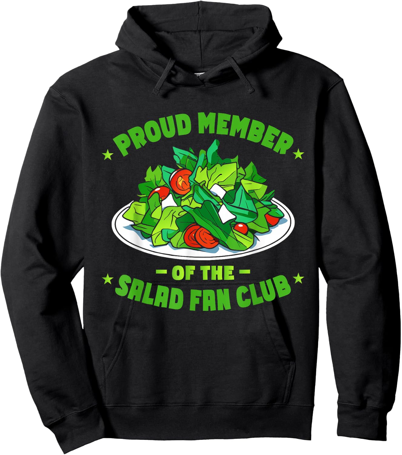 Funny Salad Healthy Food Hoodie - Hoodie | Black