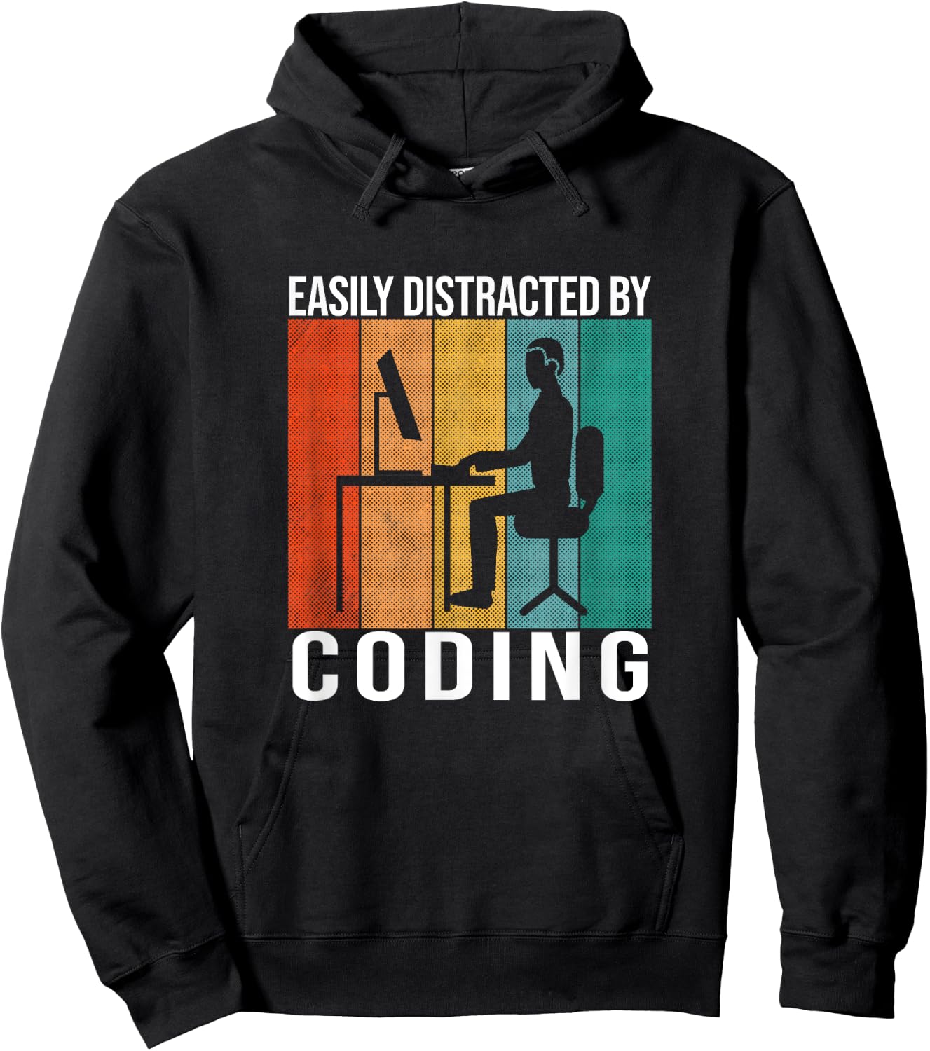 Coding Retro Code Vintage Programmer Developer Funny Coder Hoodie - Hoodie | Black