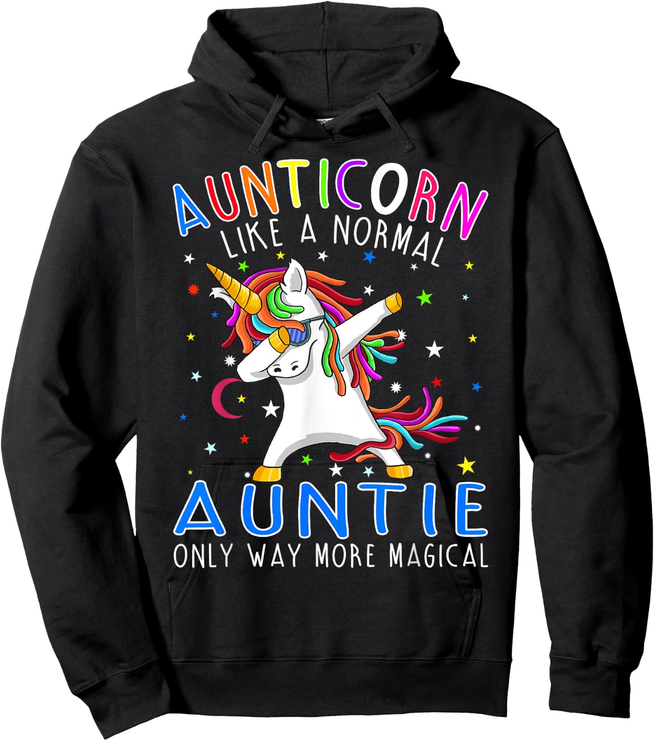 Aunticorn Like A Normal Aunt Only Way More Magical Hoodie - Hoodie | Black
