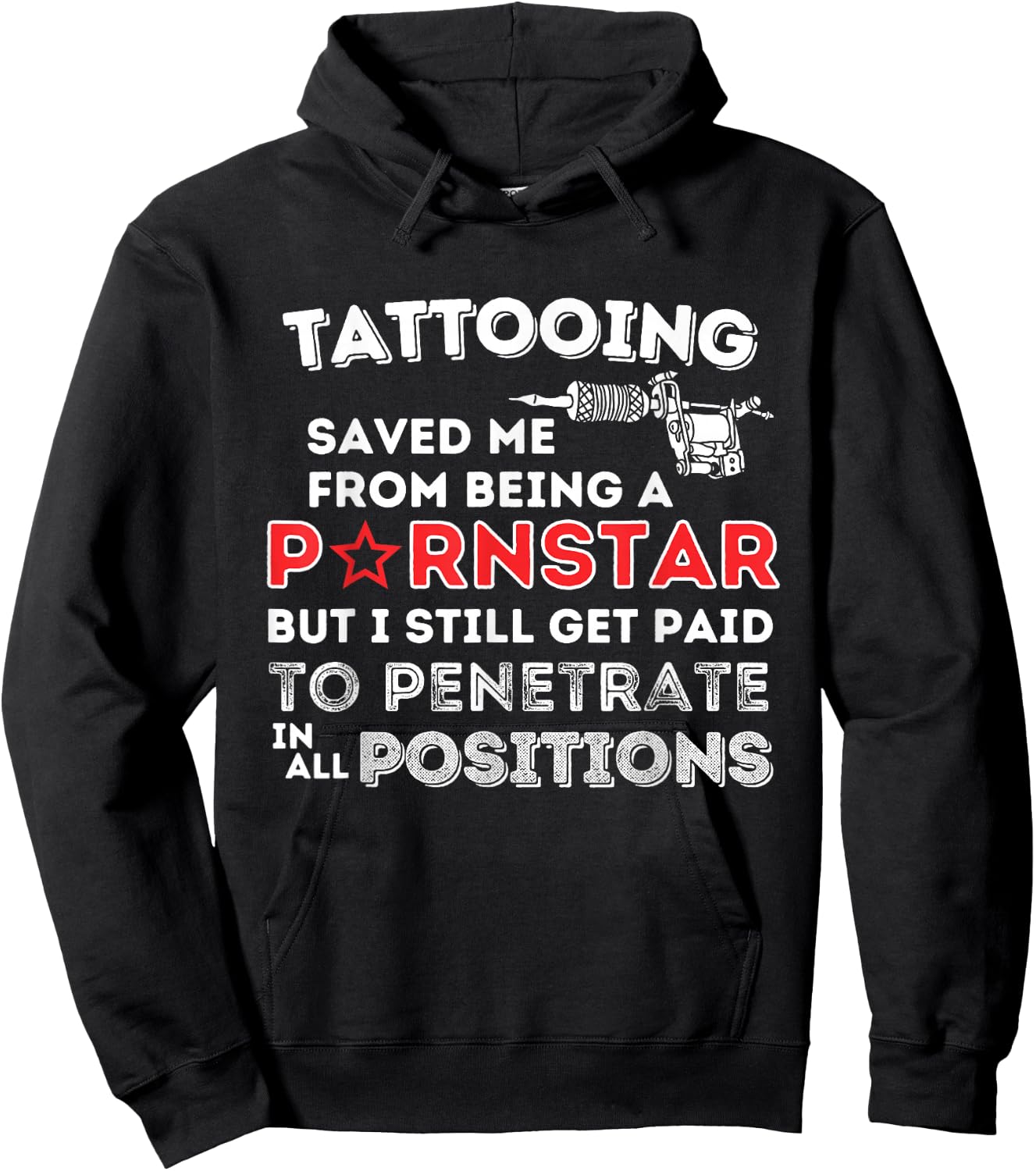 Tattooing Saved Me - Funny Tattoo Artist & Tattooing Gift Hoodie - Hoodie | Black