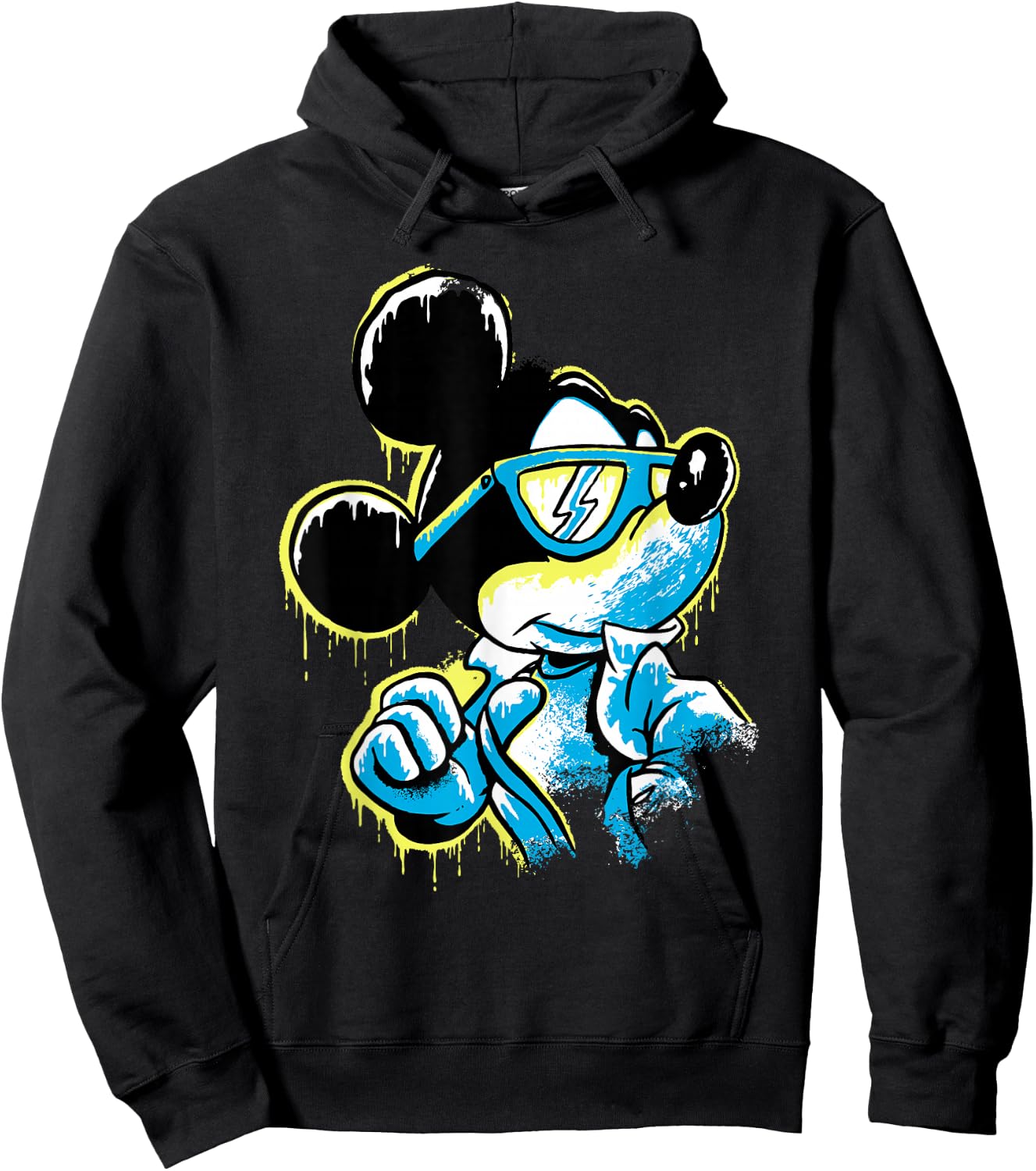 Disney Mickey Mouse ICY Cool Paint Drip Small Hoodie - Hoodie | Black
