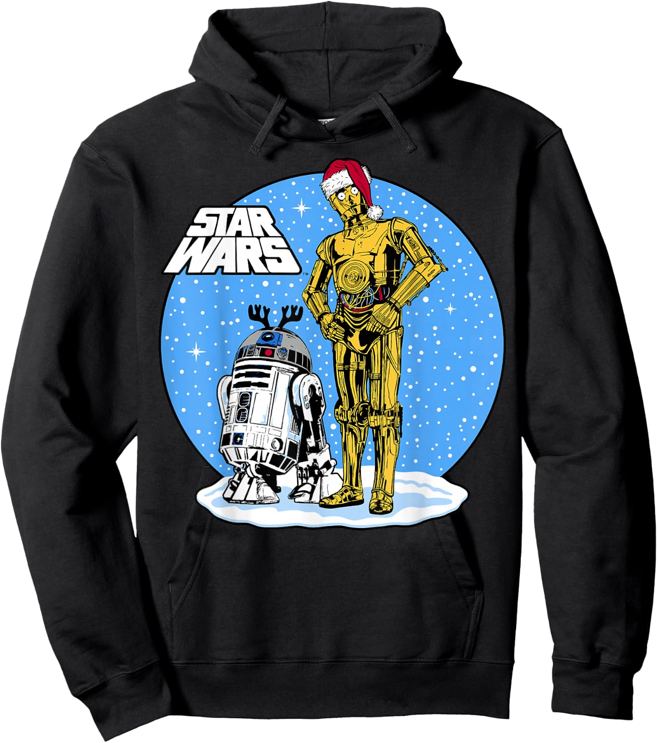 Star Wars Christmas C-3PO & R2-D2 Snow Globe Hoodie - Hoodie | Black