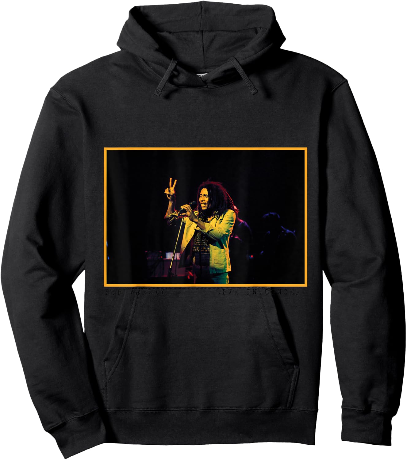 Bob Marley x David Burnett Live in Concert Photo Hoodie - Hoodie | Black