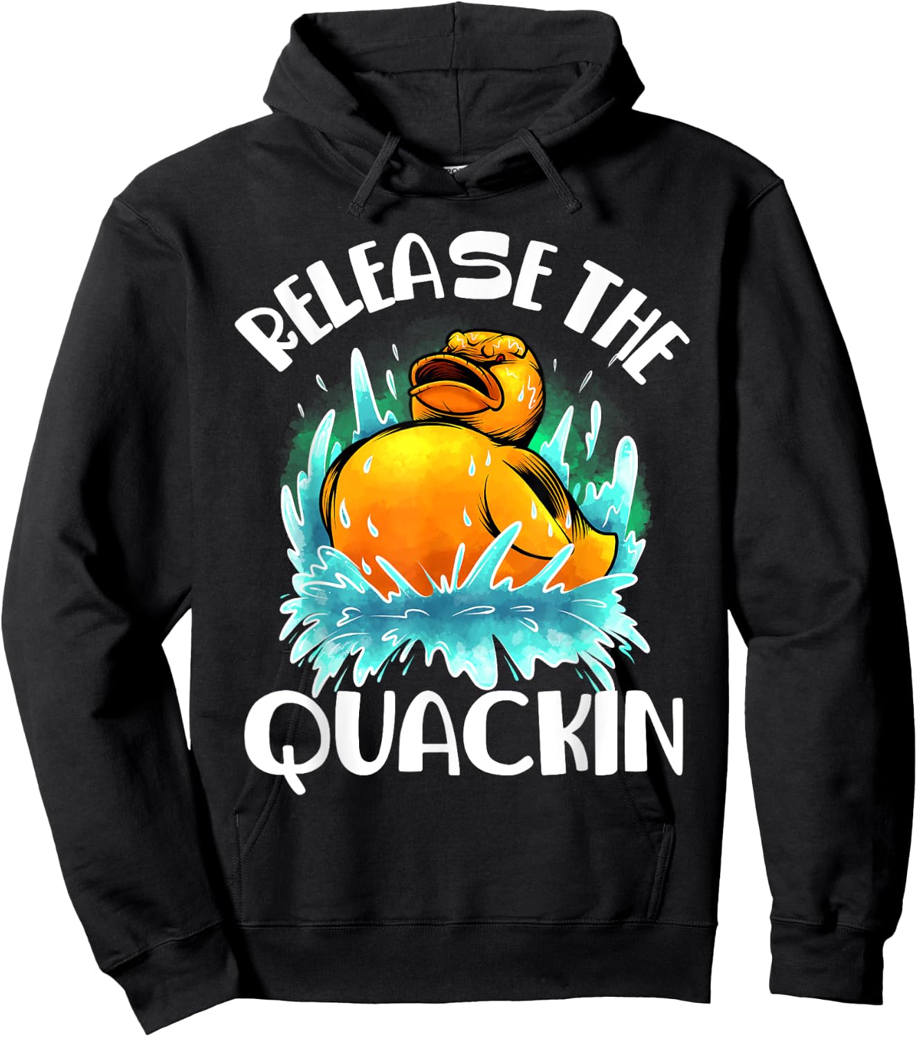 Funny Release The Quackin Gift | Rubber Duck Lover Toddlers Hoodie - Hoodie | Black