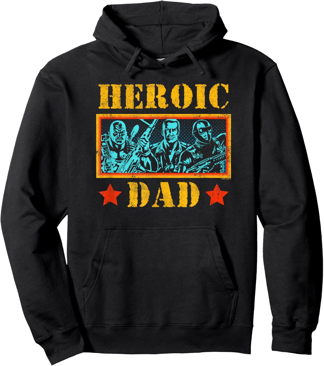 G.I. Joe Father's Day Heroic Dad Vintage Army Stamp Logo Hoodie - Hoodie | Black