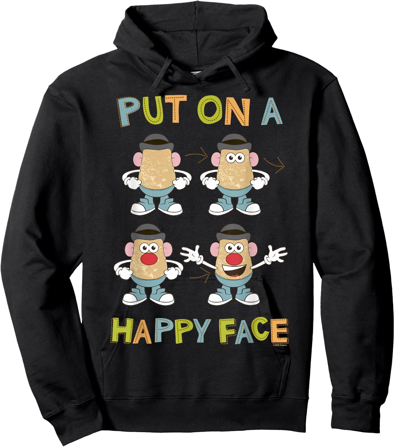 Mr. Potato Head Put On A Happy Face Hoodie - Hoodie | Black