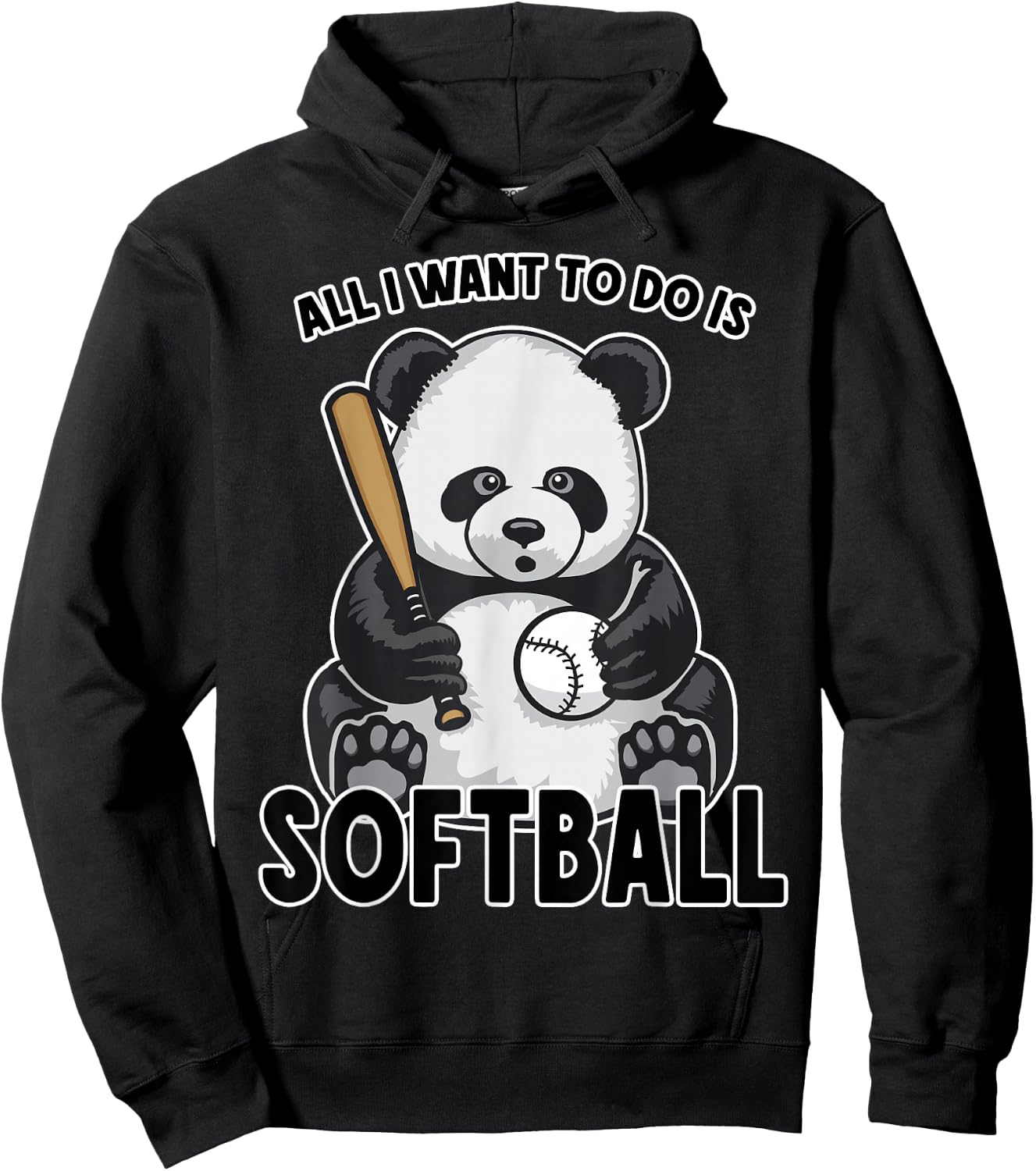 Panda Softball "Alles was ich want" ("Alles was ich want") is a Hoodie - Hoodie | Black