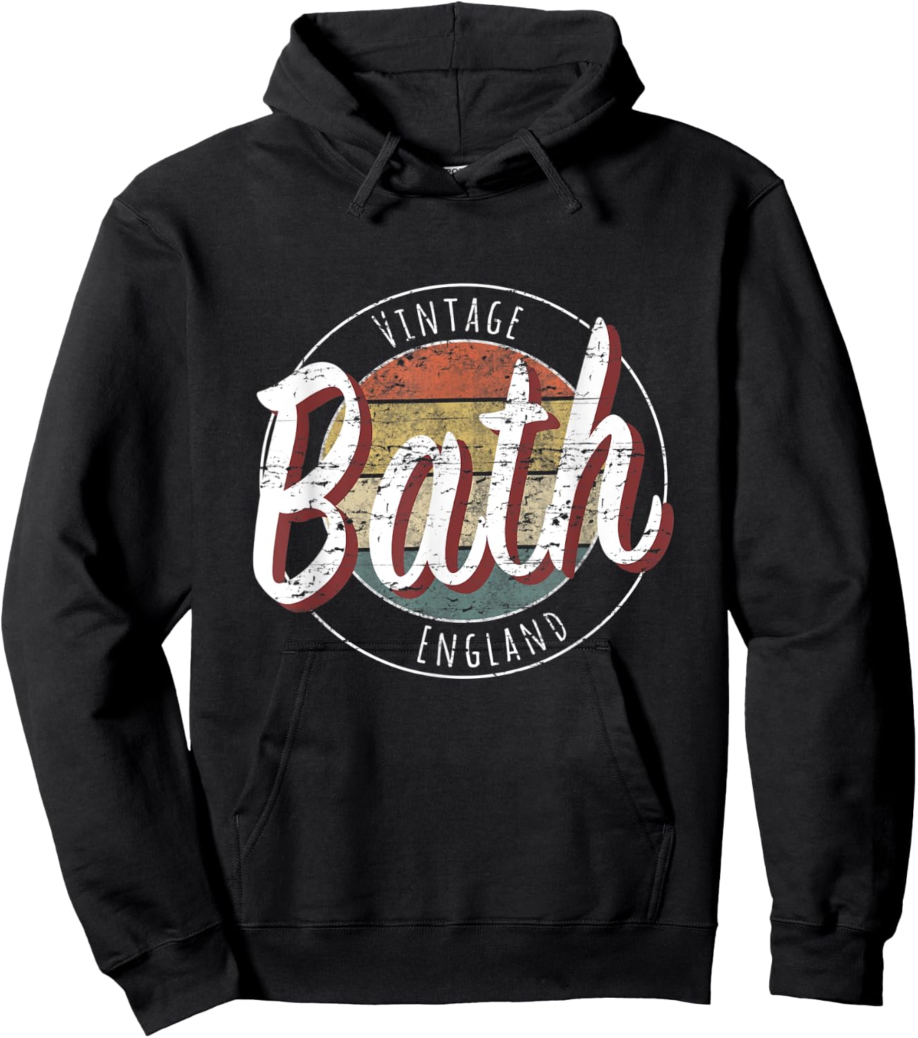Vintage Bath England Hoodie - Hoodie | Black