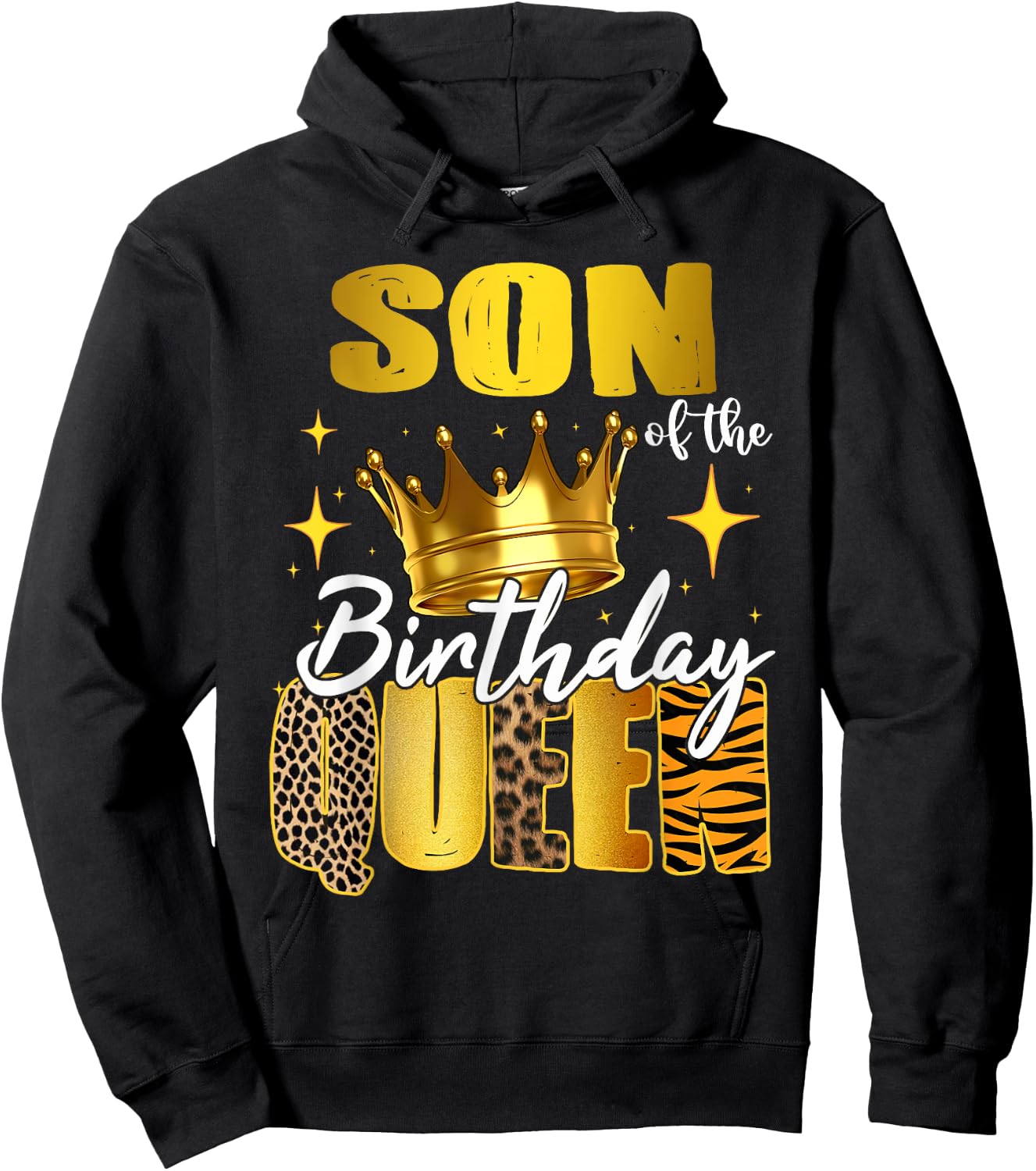 Son Of The Birthday Queen Women Bday Party Gift Hoodie - Hoodie | Black