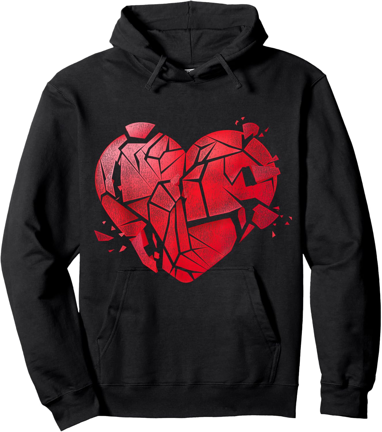 Broken Heart Anti Valentines Day Hoodie - Hoodie | Black