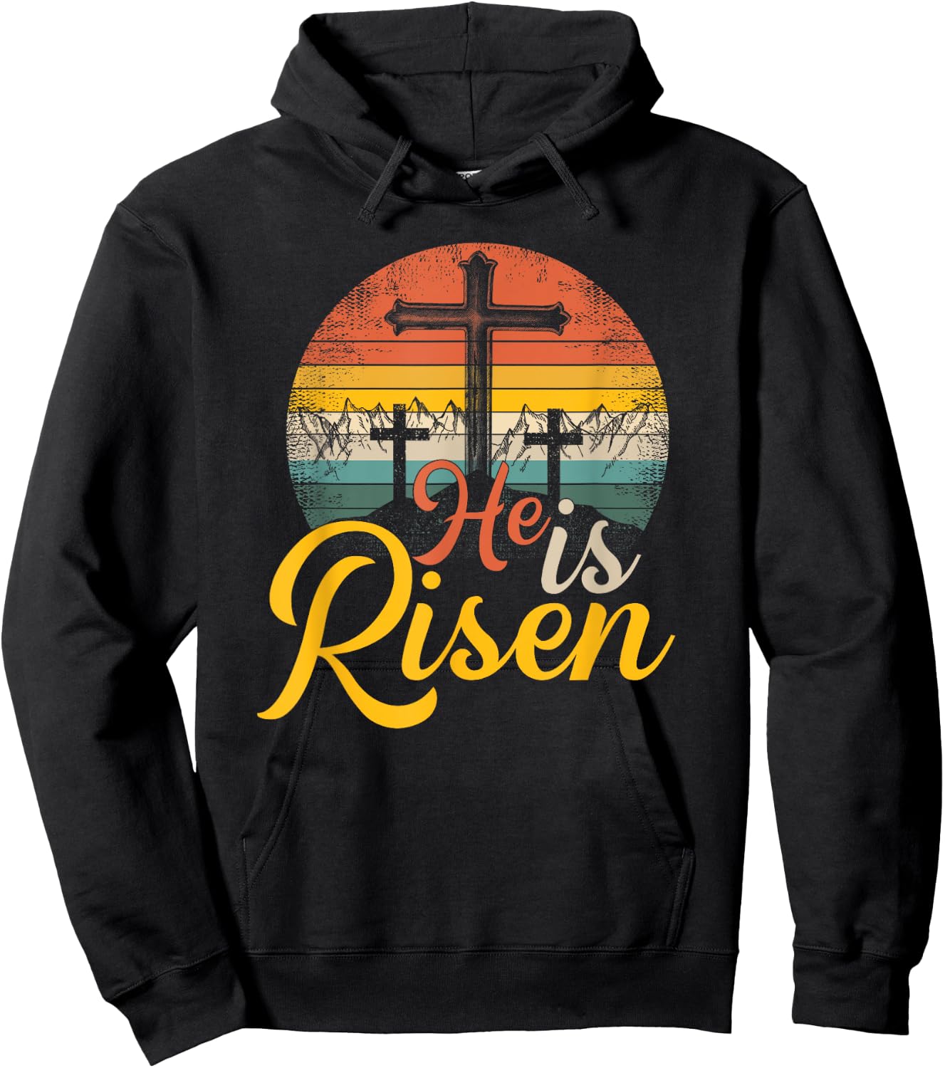 He Is Risen - Christian Easter Jesus Hoodie - Hoodie | Black