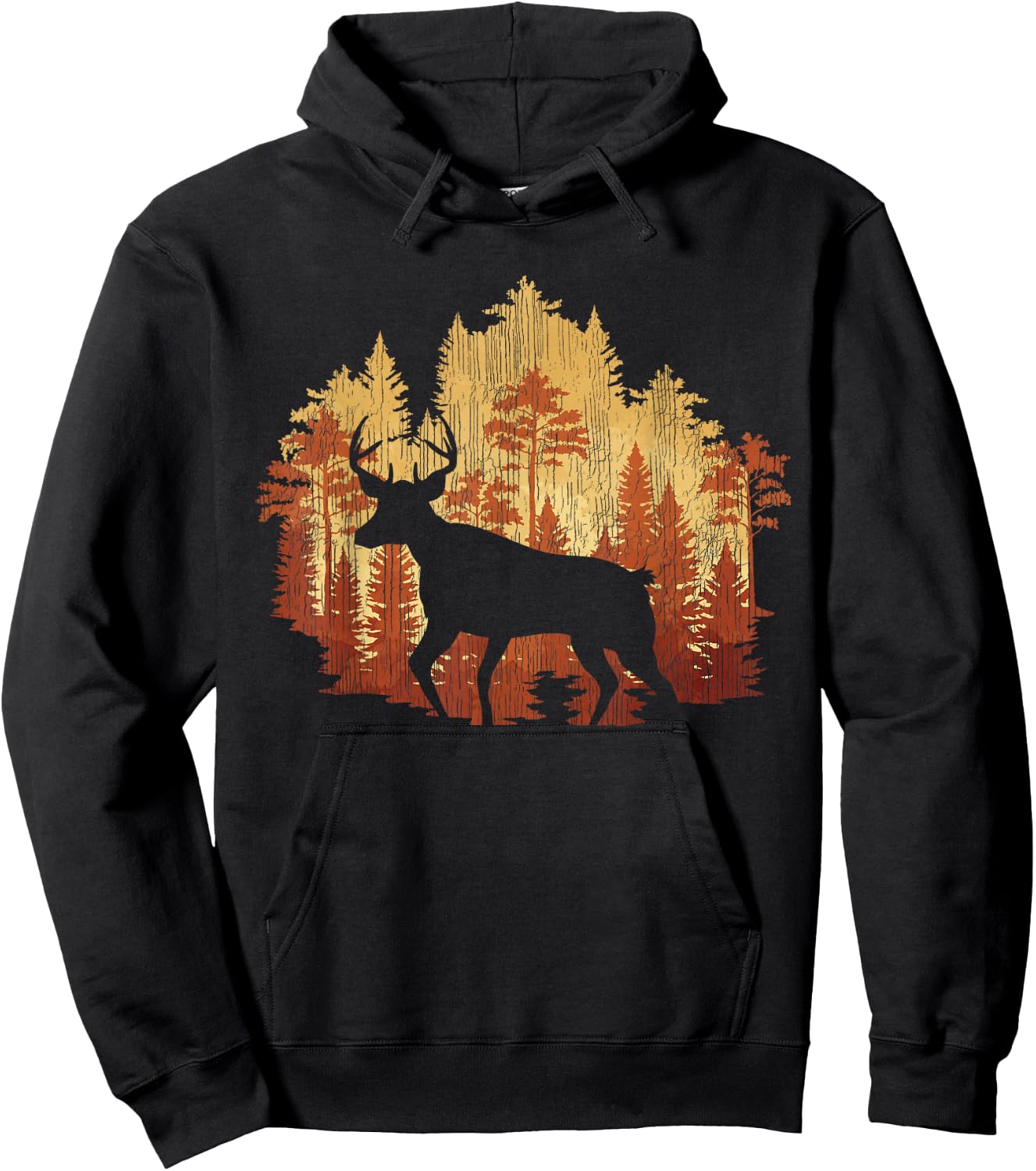 Nature Trees Wildlife Forest Animal Lover Outdoor Deer Hoodie - Hoodie | Black