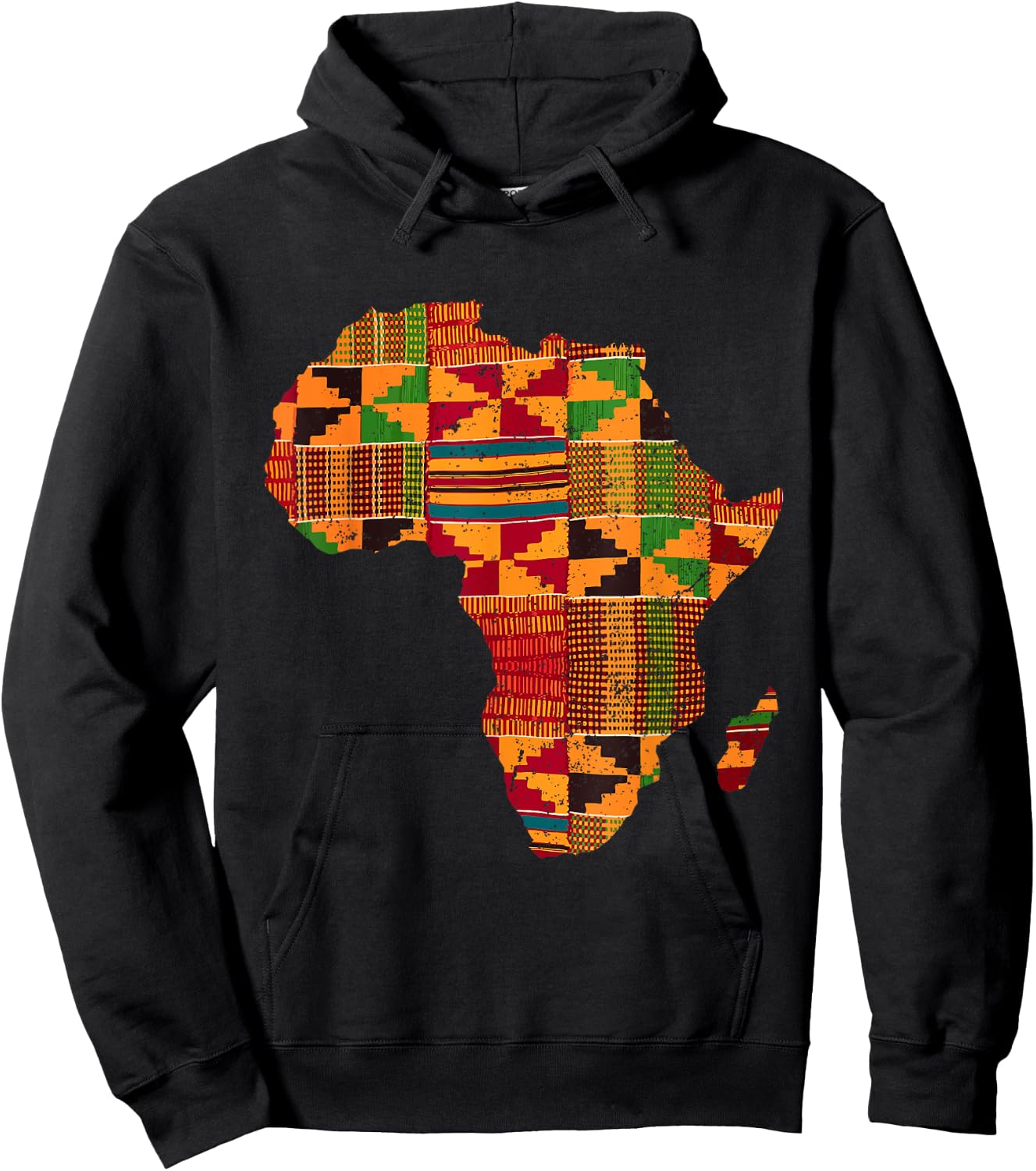 Cool Africa Map Kente Cloth Gift Women African Lover Hoodie - Hoodie | Black