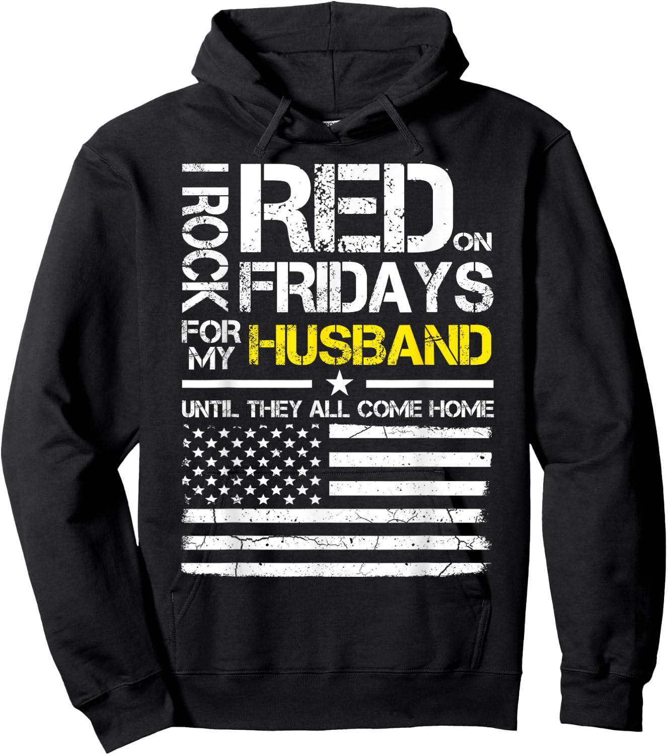 Red Friday Military Wife Shirt Wear Red For My Husband Hoodie - Hoodie | Black