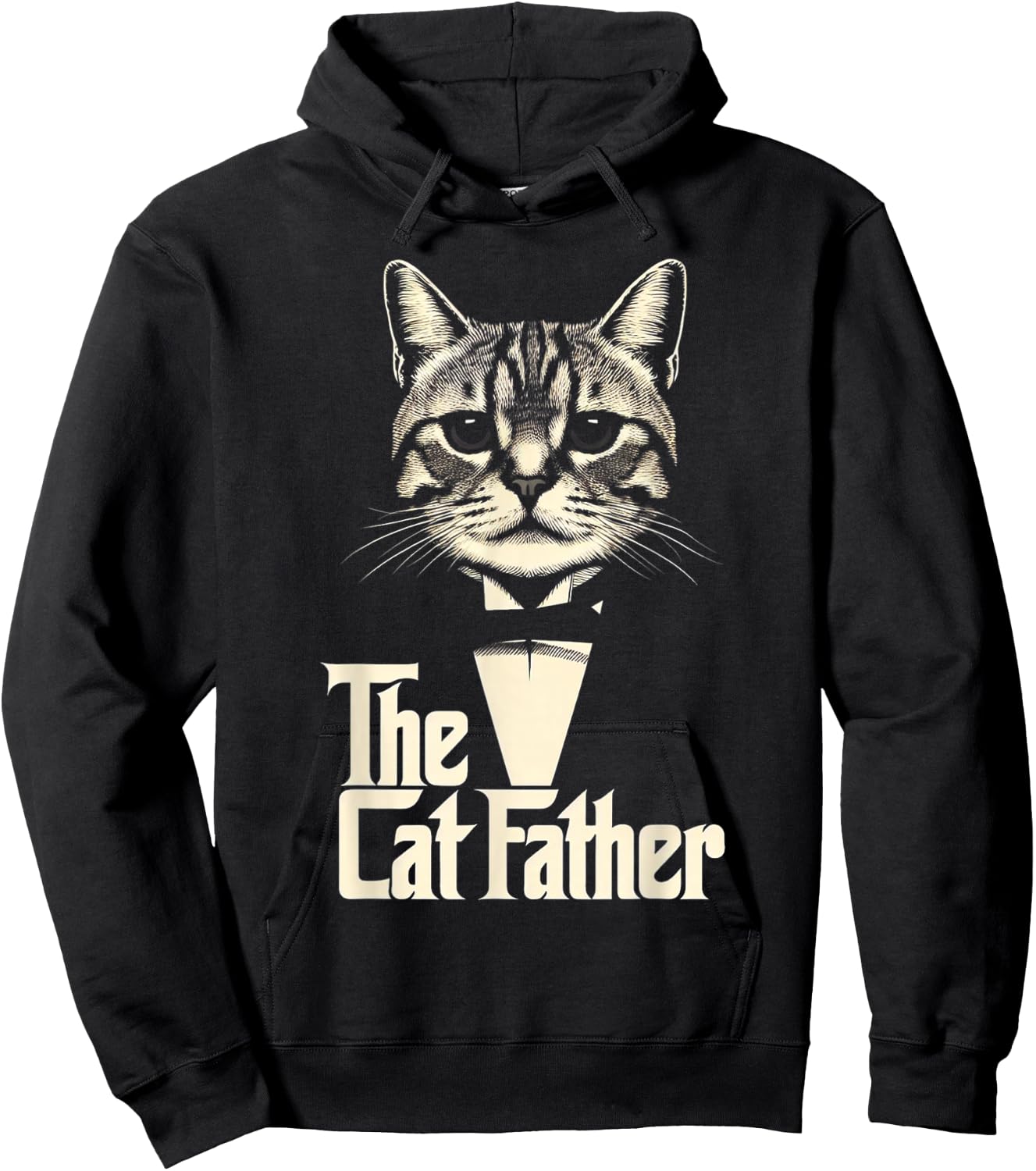 Cat Lover Gifts Funny The CatFather Cat Dad Hoodie - Hoodie | Black