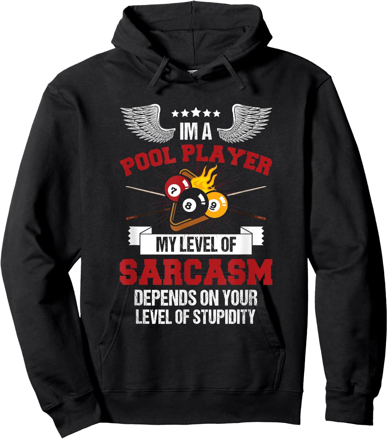 I'm a Pool Player Funny Sarcasm Billiard and Snooker Hoodie - Hoodie | Black