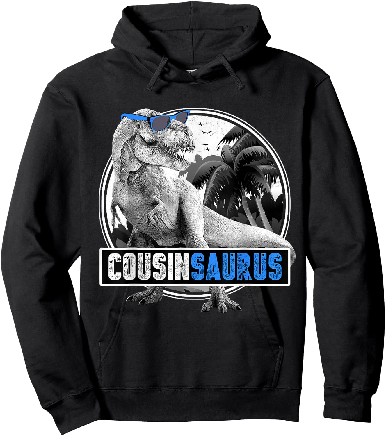 Cousinsaurus T Rex Dinosaur Hoodie - Hoodie | Black