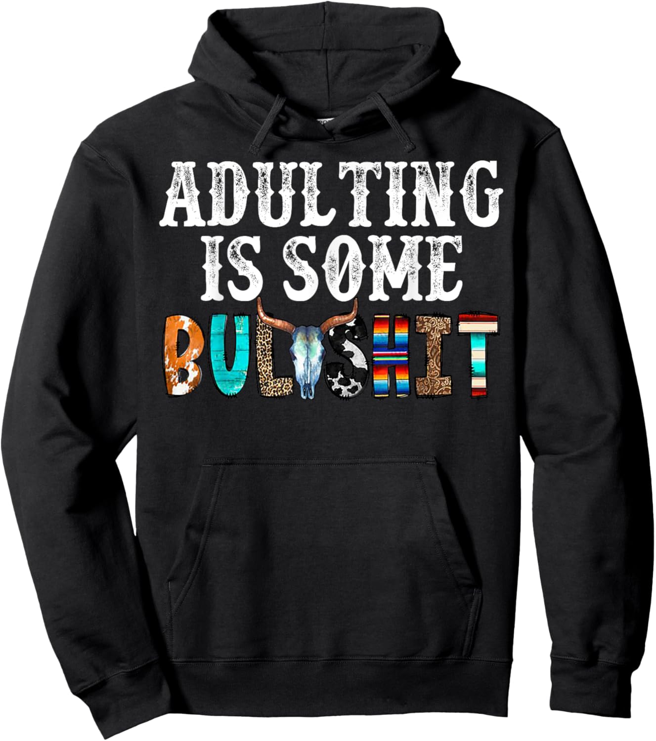 Adulting Is Some Bullshit Hoodie - Hoodie | Black