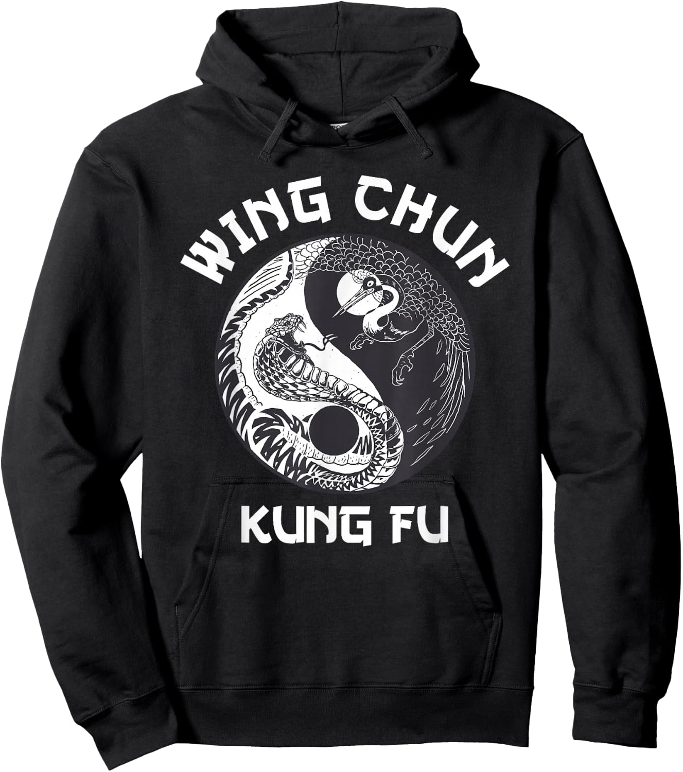 Wing Chun Yin Yang Snake Crane Hoodie - Hoodie | Black