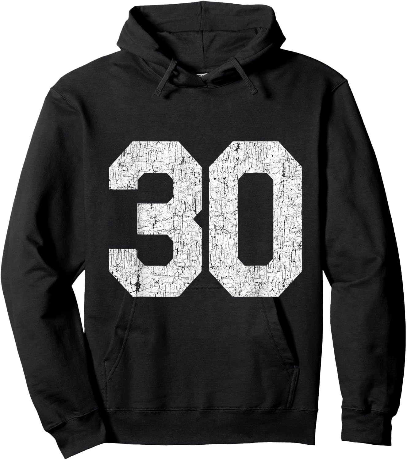 #30 Jersey Uniform Varsity Sports Number, 30th Birthday Hoodie - Hoodie | Black