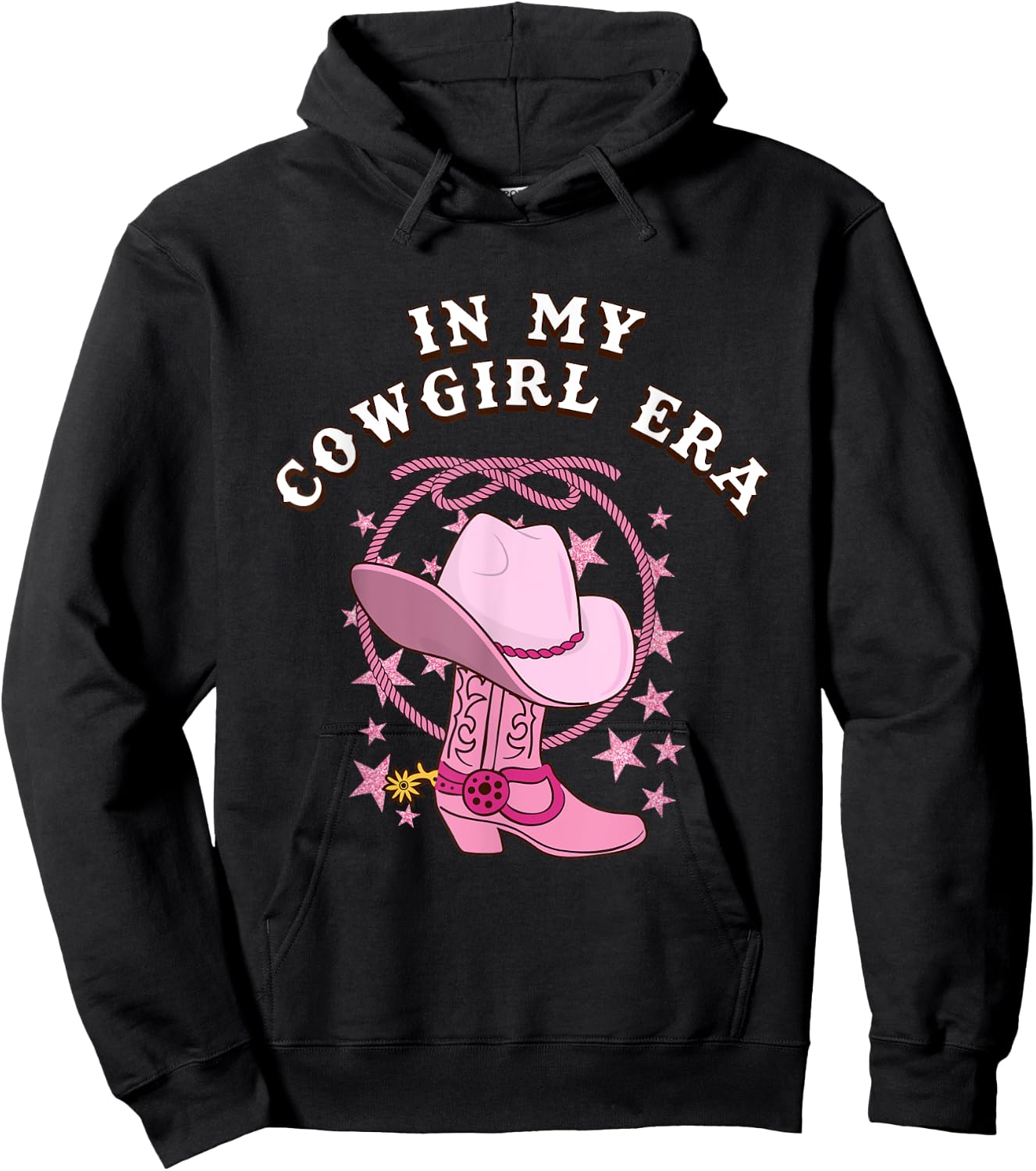 In My Cowgirl Era Retro Howdy Western Country Rodeo Cowgirl Hoodie - Hoodie | Black