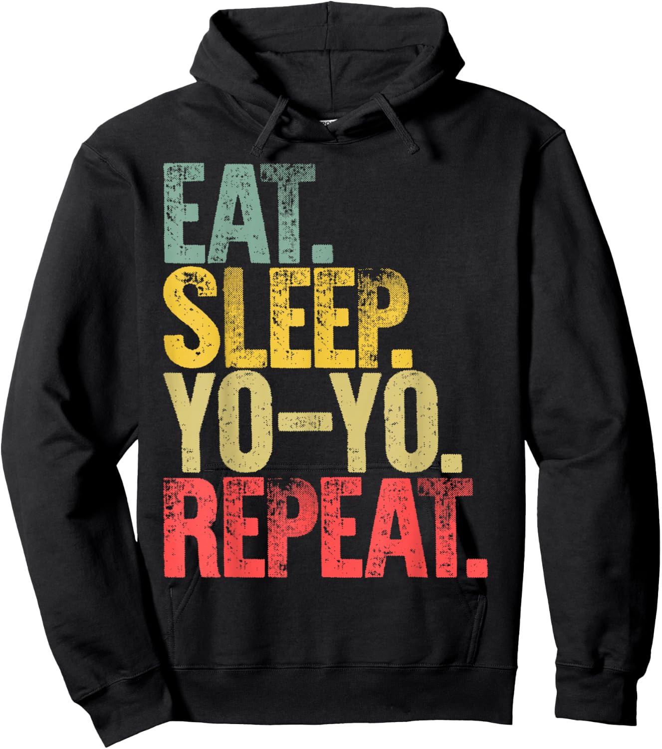 Eat Sleep Repeat Eat Sleep Yo-Yo Repeat Hoodie - Hoodie | Black