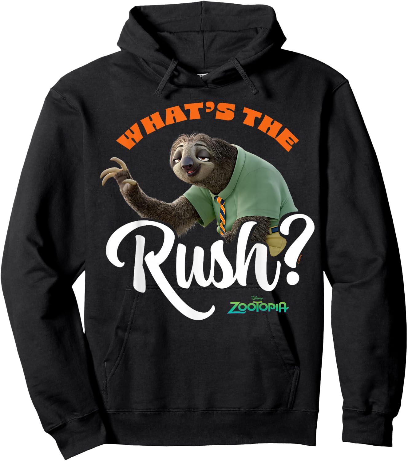 Zootopia - Flash Sloth What's The Rush Hoodie - Hoodie | Black