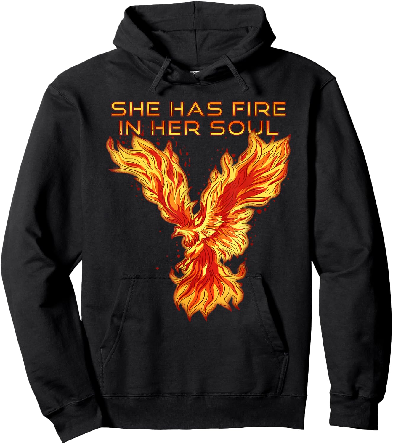 Phoenix Bird She Has Fire In Her Soul Hoodie - Hoodie | Black
