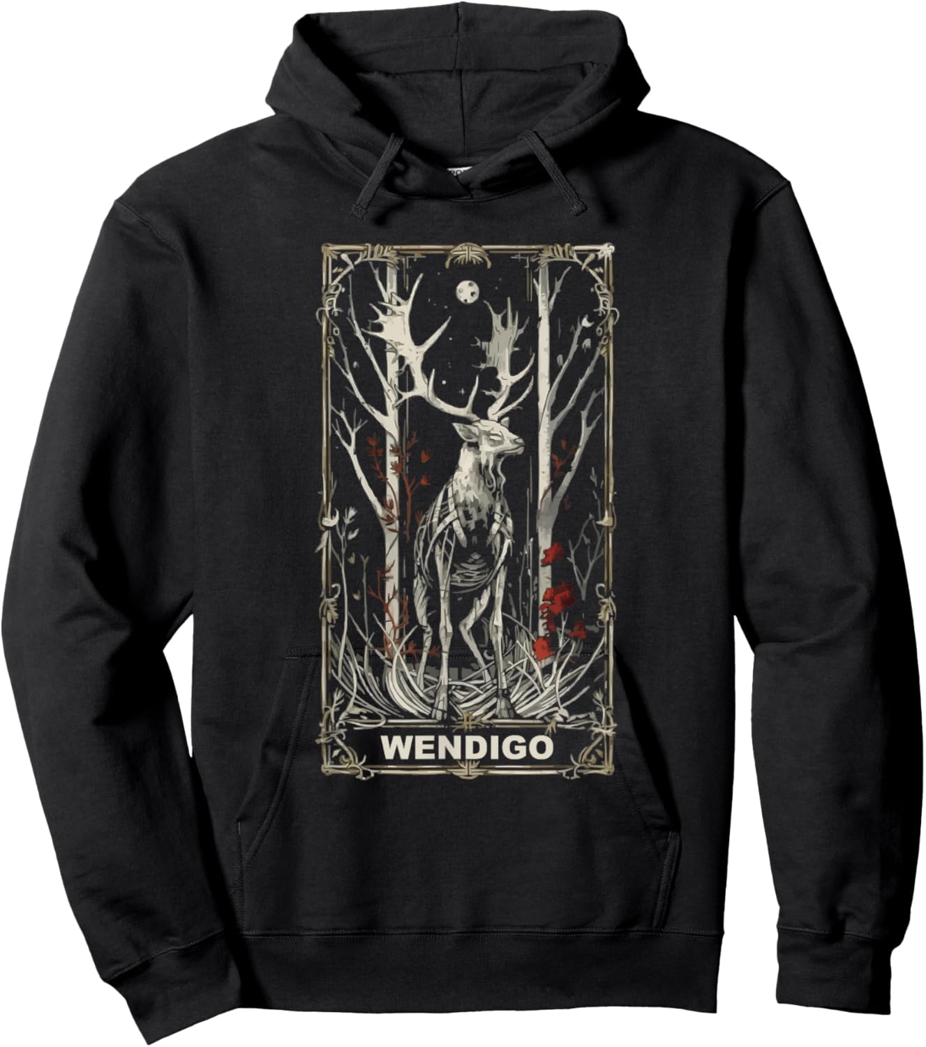 Wendigo Monster Legendary Creature Cryptozoology Cryptid Hoodie - Hoodie | Black