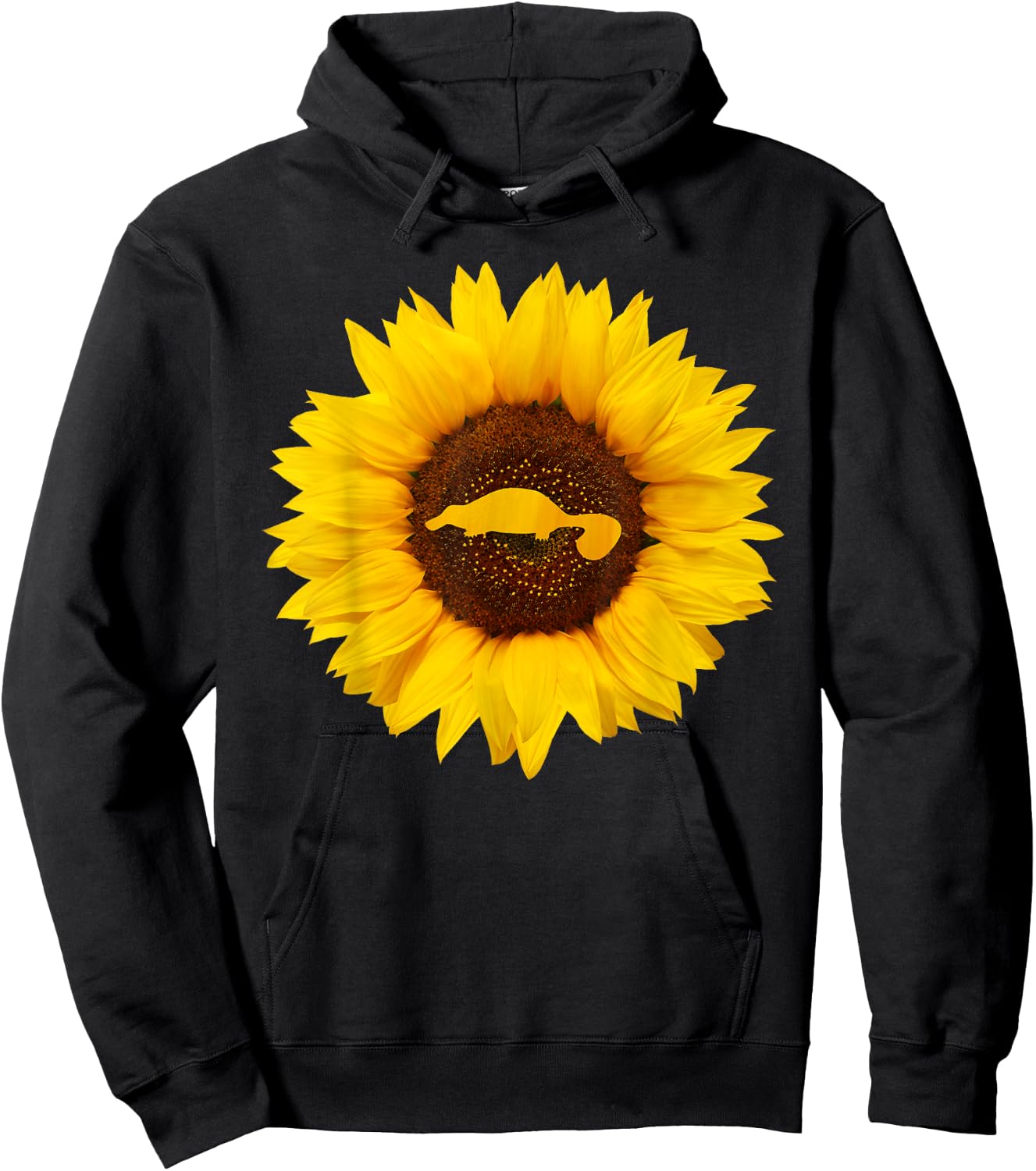 Platypus Gift Men Monotreme Animal Sunflower Lover Hoodie - Hoodie | Black