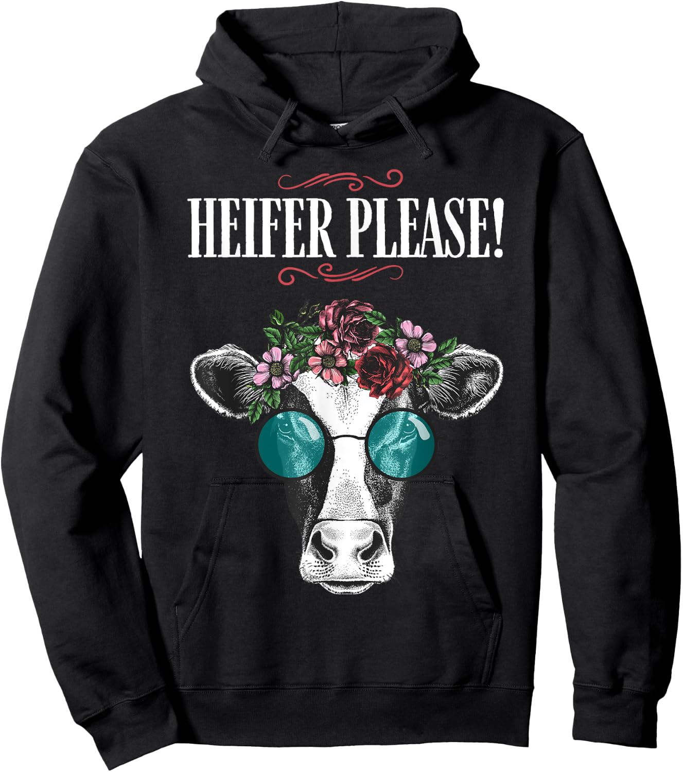 Heifer Please Shirt Vintage Country Sayings Heifer Hoodie - Hoodie | Black