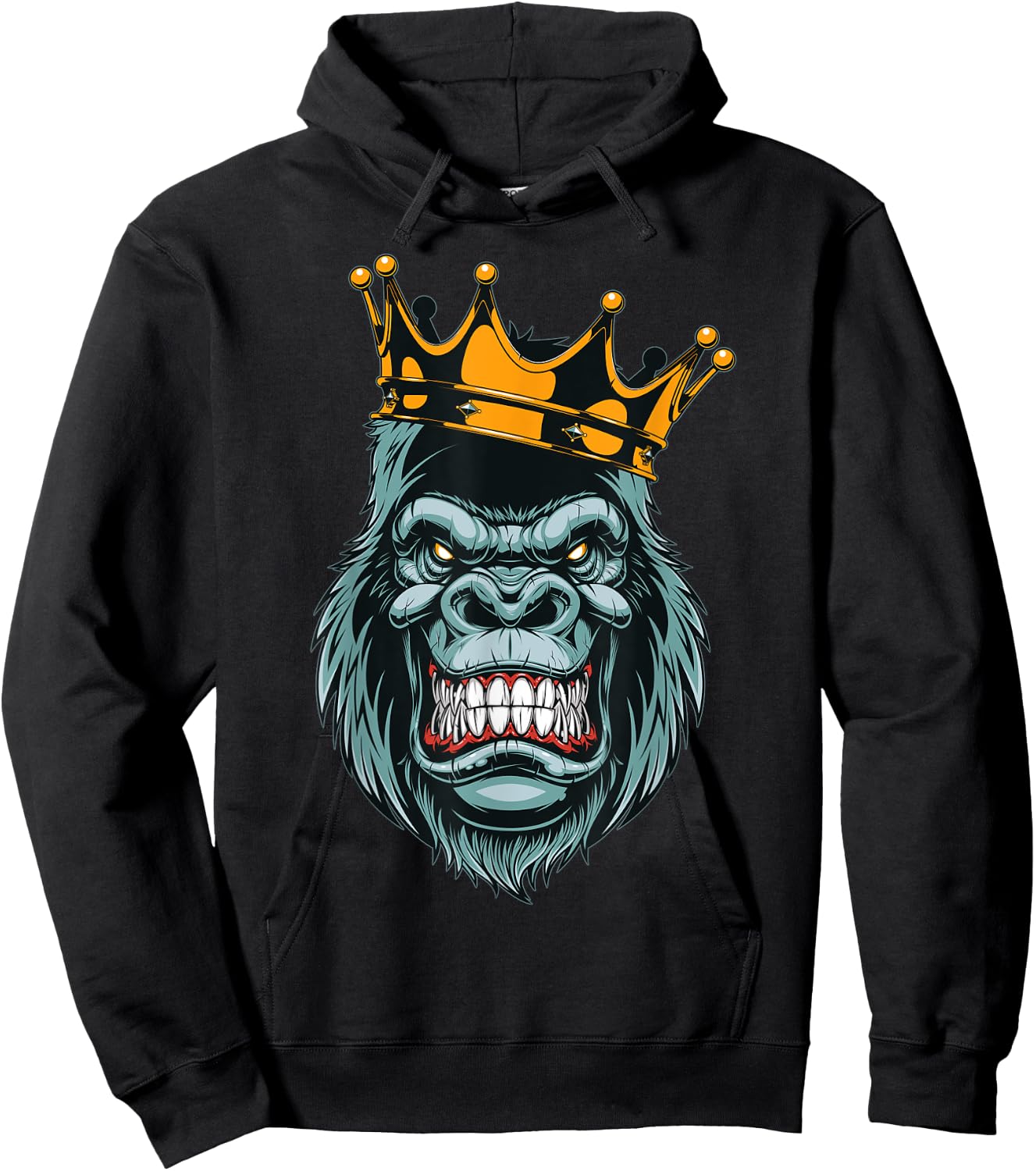 Wild Gorilla Graphic - Novelty & Cool Designs Hoodie - Hoodie | Black