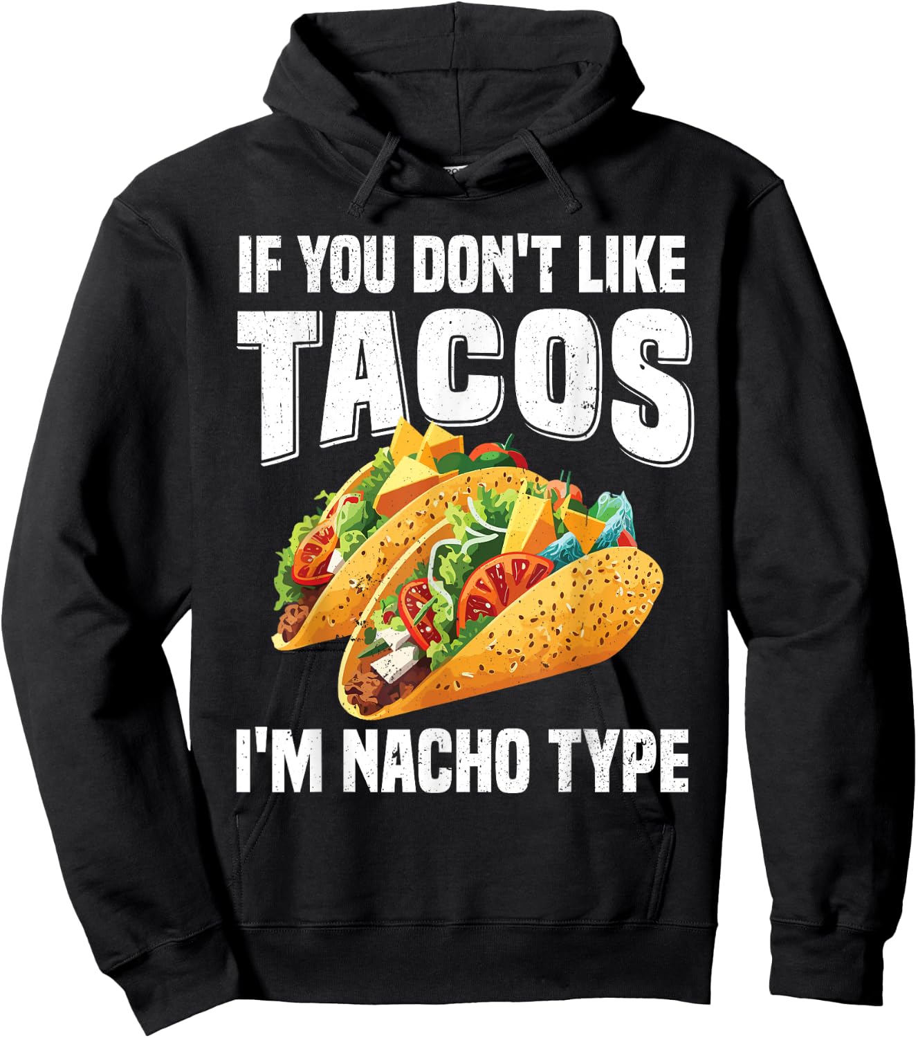 Cute Taco Design Women Kids Mexican Food Taco Lover Hoodie - Hoodie | Black