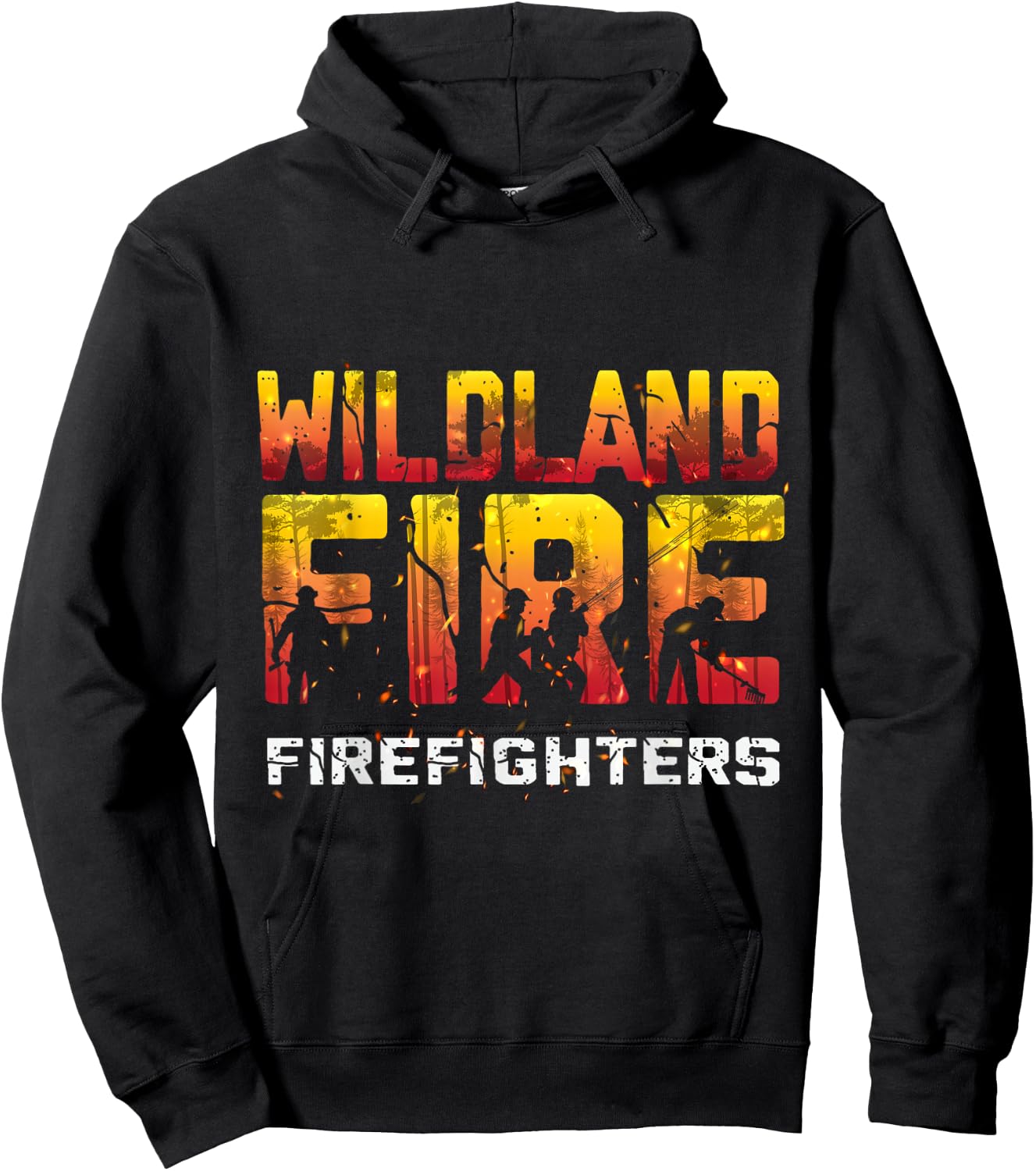 Wildland Firefighter Forest Service Hand Engine Crew Hotshot Hoodie - Hoodie | Black