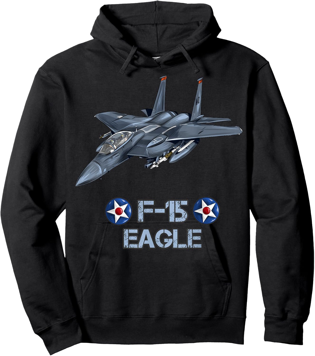 American Air Force Aircraft Fighter F15 Eagle Gift Hoodie - Hoodie | Black