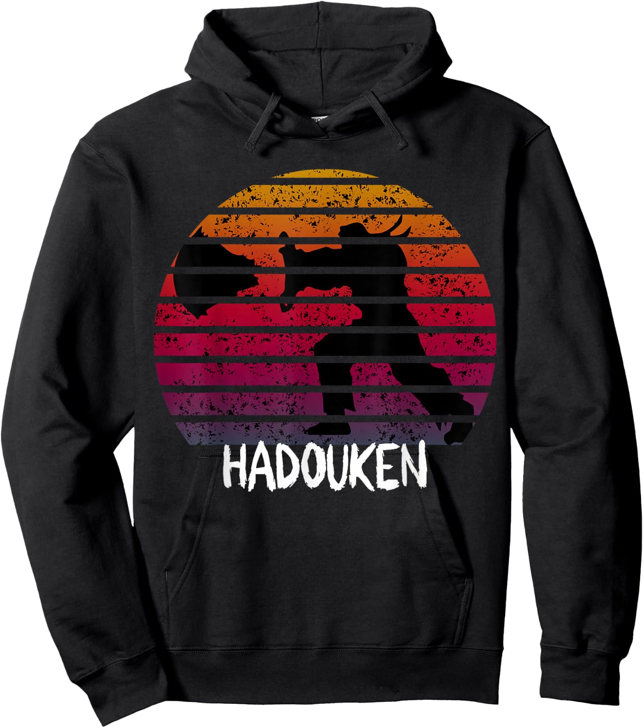 Retro Vintage Hadouken Fighter Hoodie - Hoodie | Black