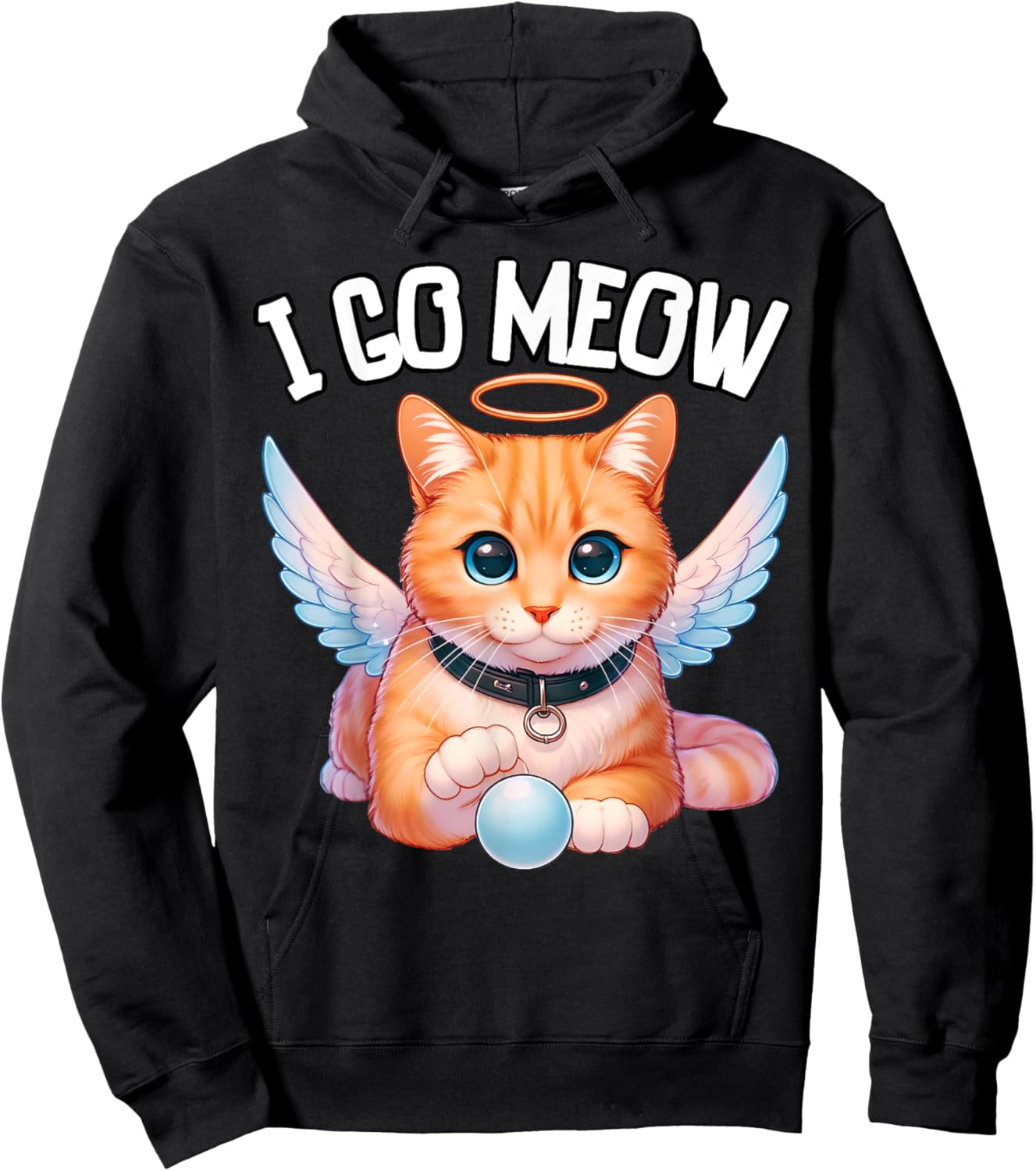 I Go Meow Cat Meme Meowing Not Meowing Cat Anime Hoodie - Hoodie | Black