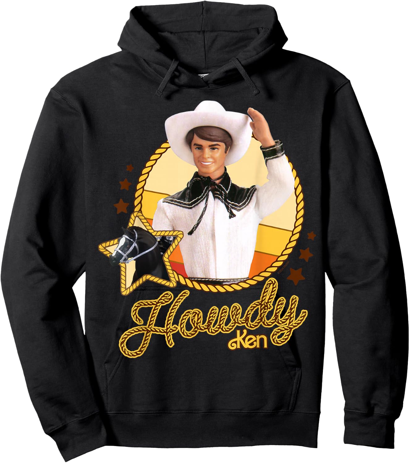 Barbie Howdy Ken Western Cowboy Doll with Horse Hoodie - Hoodie | Black