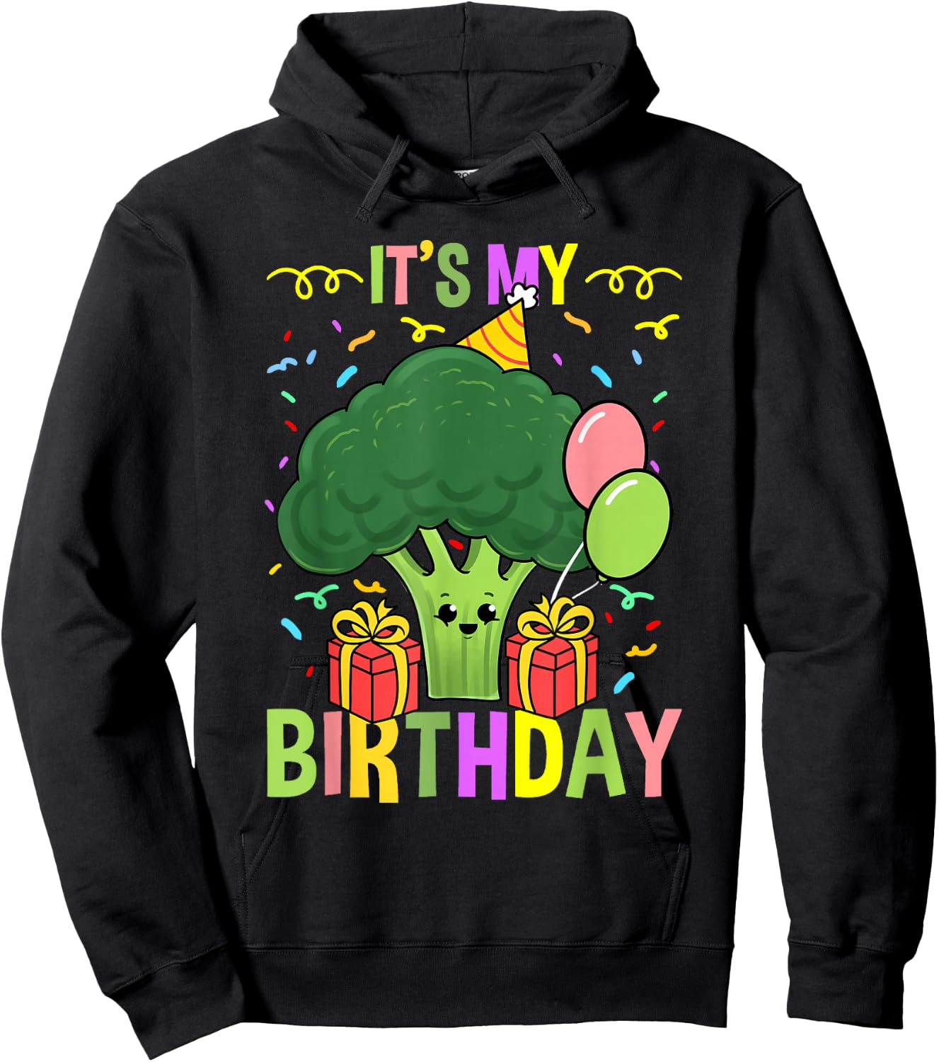 Its My Birthday Broccoli Hoodie - Hoodie | Black