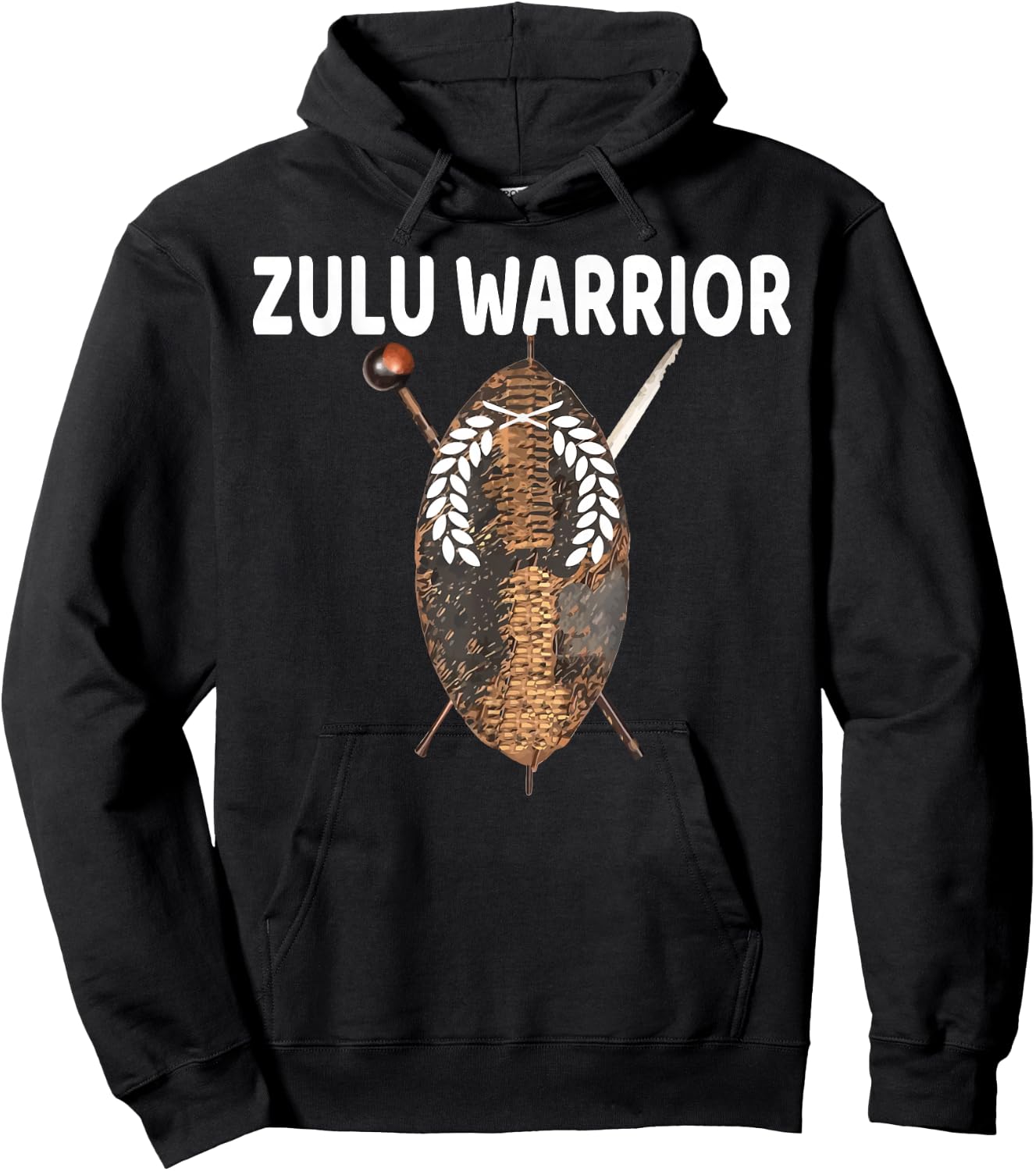 Zulu Warrior Shaka King African Tribe Africa Pride Zulu Hoodie - Hoodie | Black