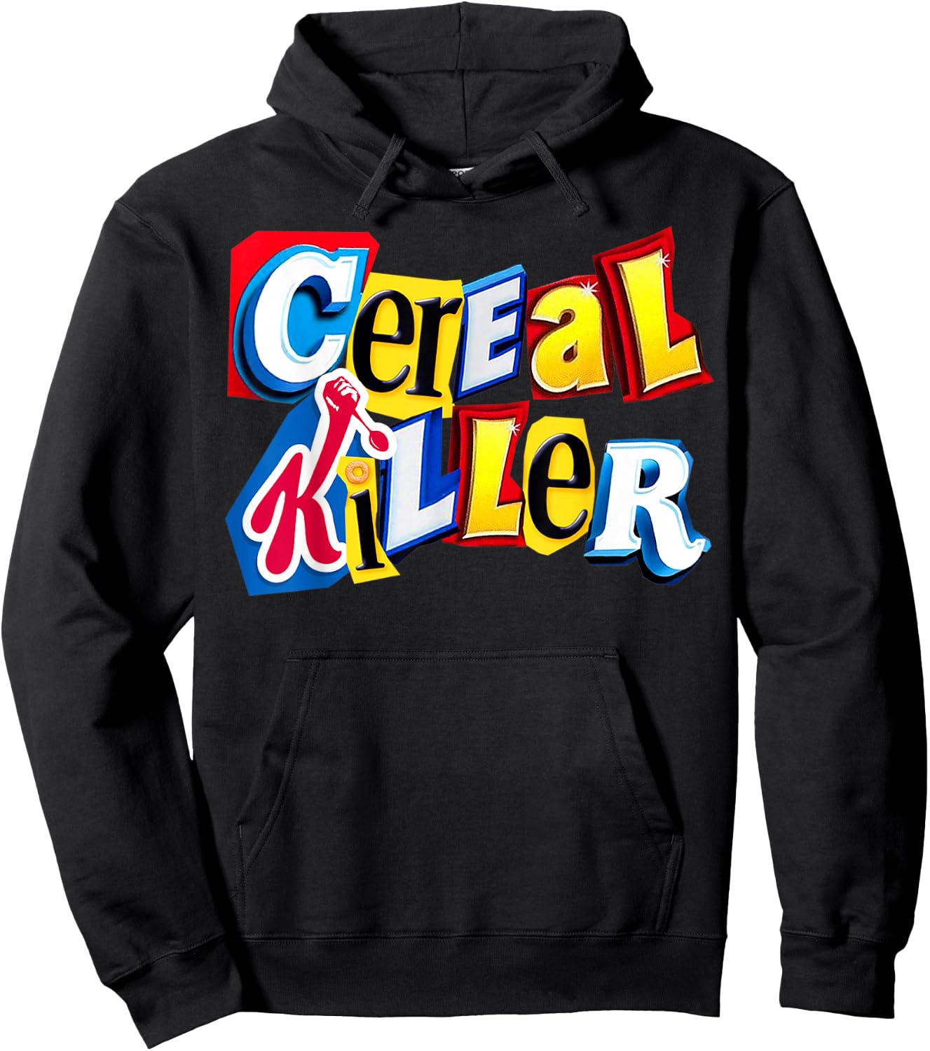 Cereal Killer Graphic for The Cereal Lovers in Your Family Hoodie - Hoodie | Black