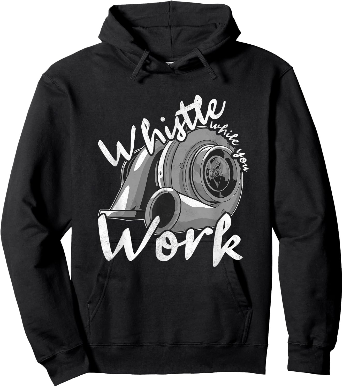 Whistle While You Work, Trucker Hoodie - Hoodie | Black